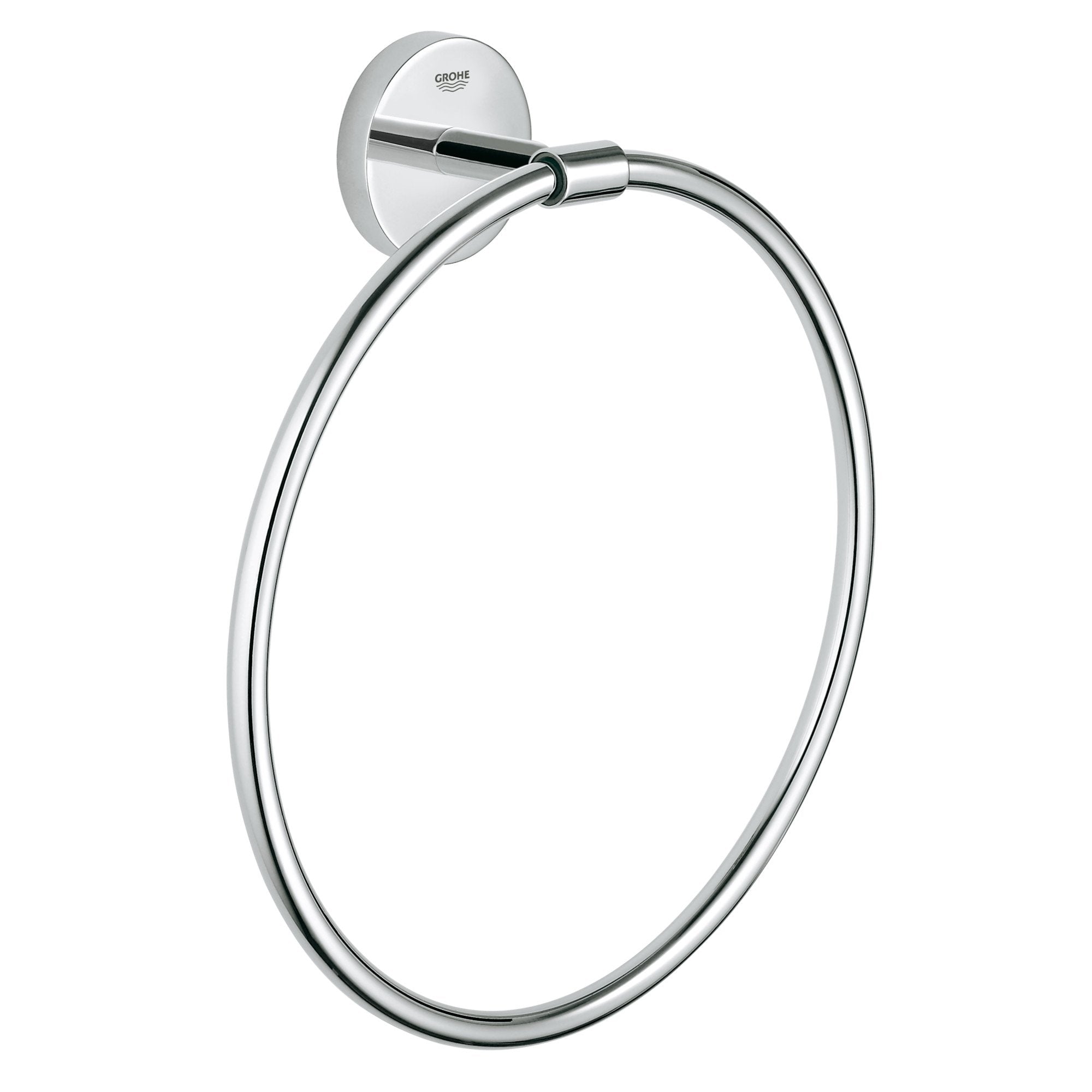 Grohe 40460001 Baucosmopolitan Towel-Ring, Starlight Chrome 8 Inch
