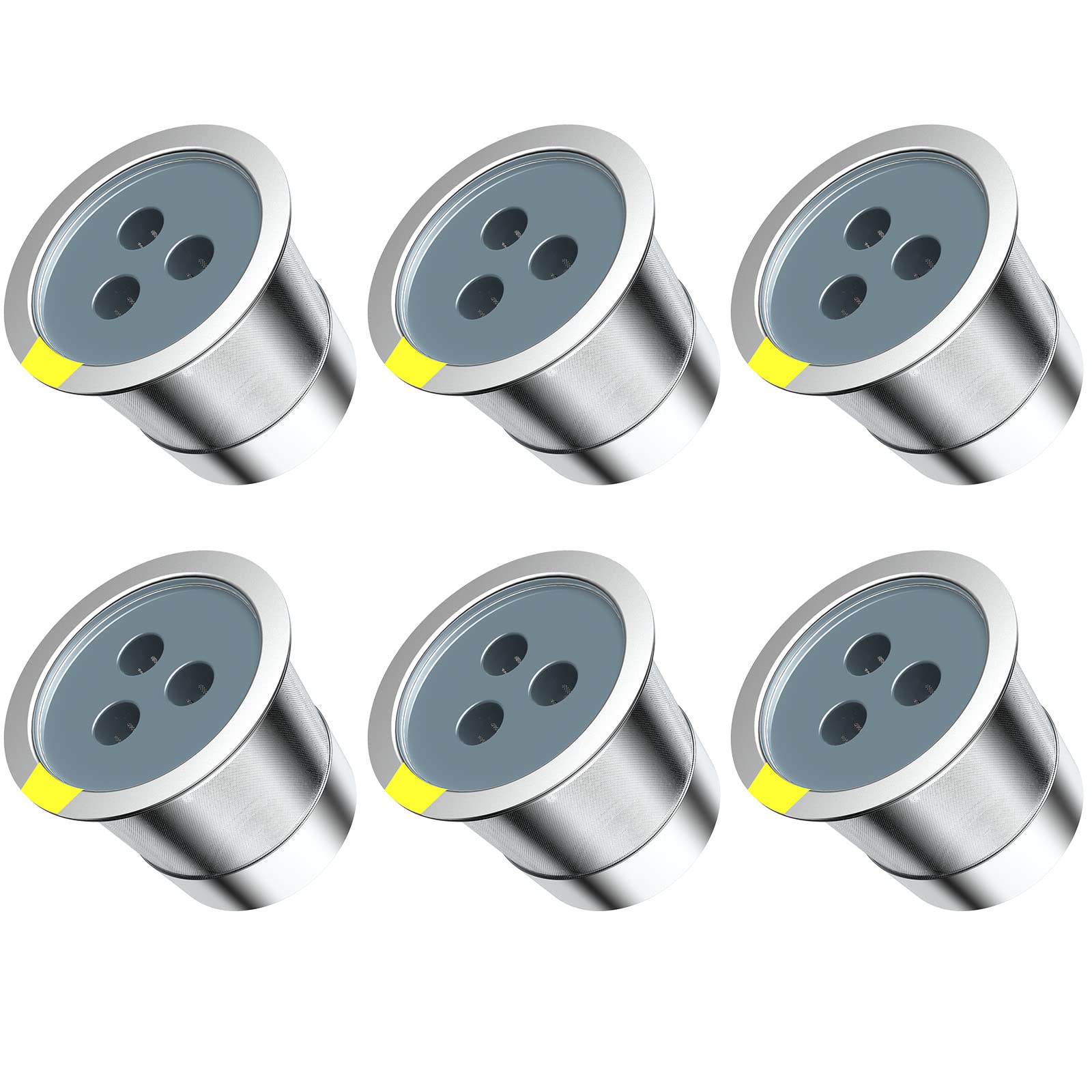 Stainless Steel Reusable K Cups Compatible For Ninja Coffee Maker,Upgrade 6 Pack K Cups Reusable Coffee Pods,Permanent K Cups Co