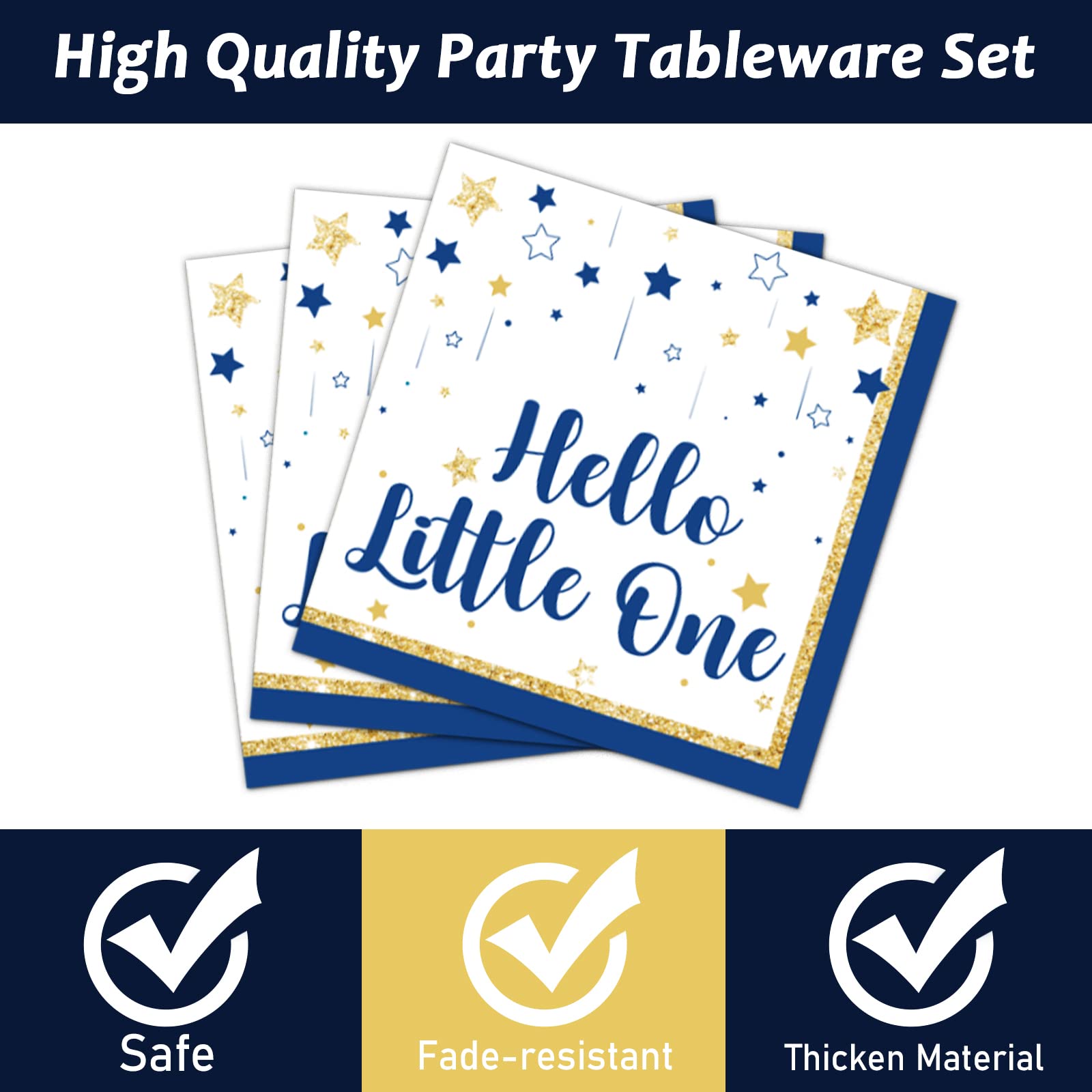 96 Pcs Twinkle Twinkle Little Star Party Gender Reveal Supplies For 24 Guests Baby Shower Plates Napkins Forks Tableware Set Dis