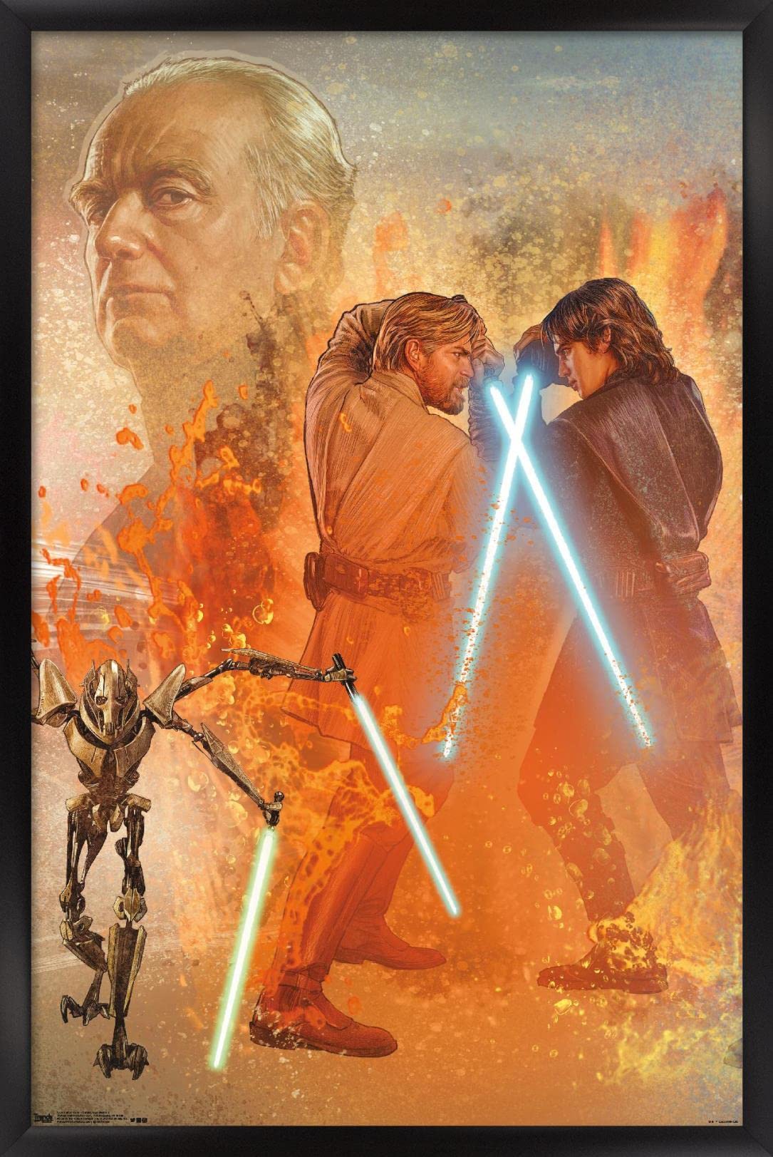 Trends International Star Wars: Revenge Of The Sith - Celebration Mural Wall Poster, 14.725'' X 22.375'', Black Framed Version