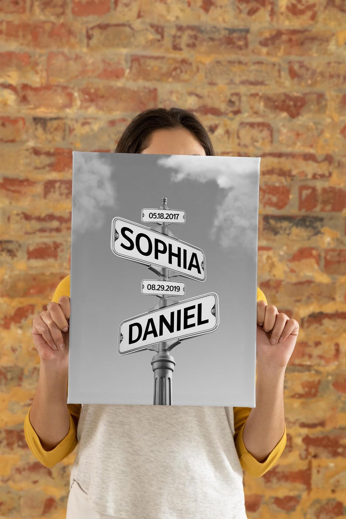 Viragil Personalized Child'S Name Vintage Street Sign Canvas Poster, Street Sign Multi-Names Poster Canvas, Street Signs Customi