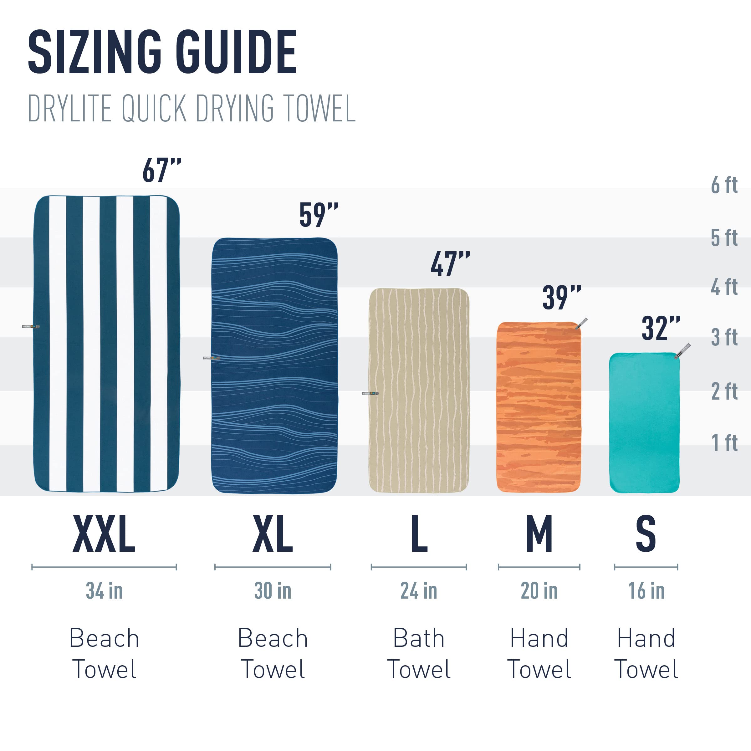 Sea to Summit Drylite Towel  Lightweight Camping and Travel Towel  X-Large (30 x 60 inches)  Baltic Blue