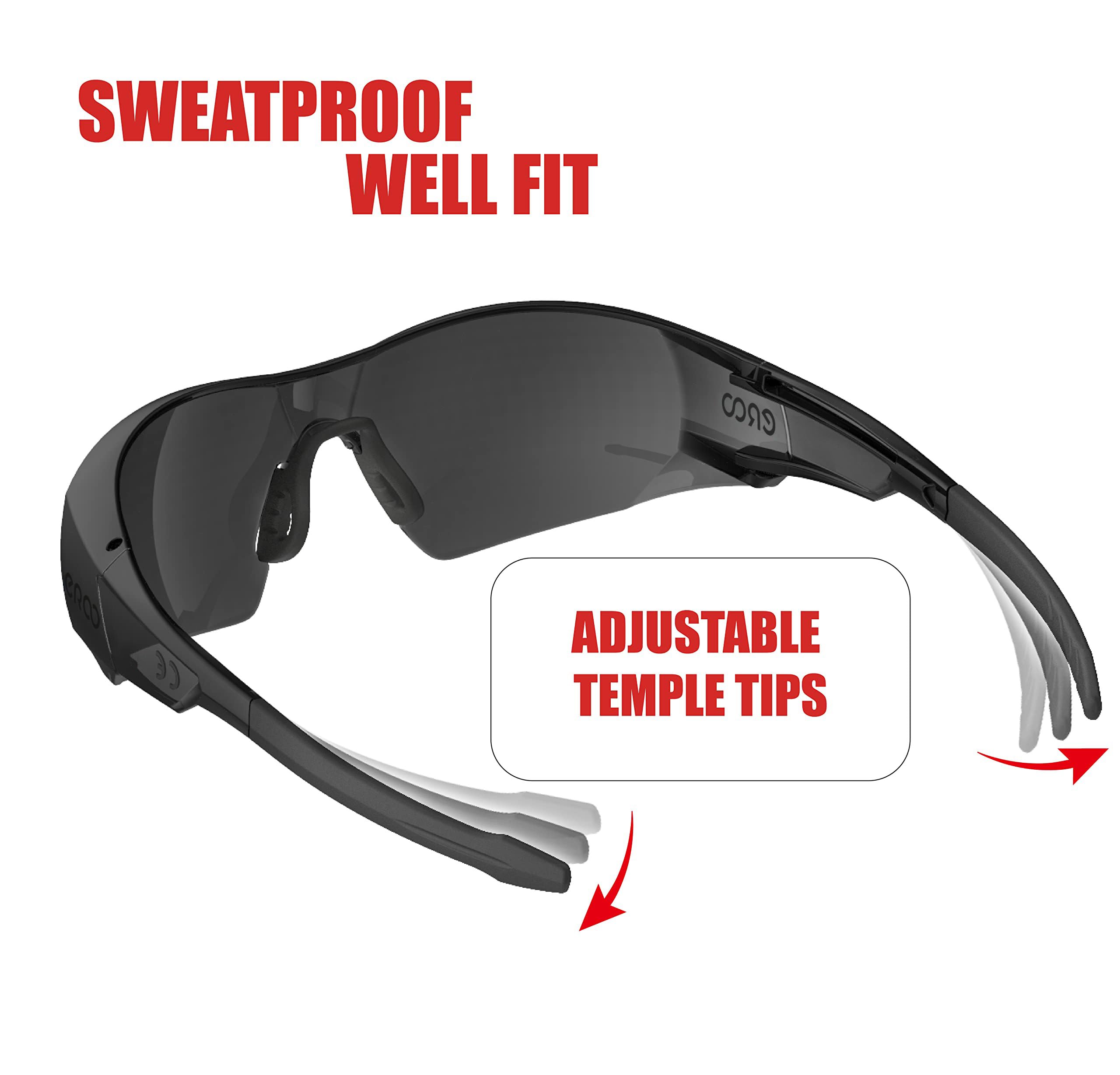 Eazyrun218 Gray Safety Sunglasses For Women Youth, Uv 400 Protection For Baseball, Softball, Cycling And Outdoor Sports