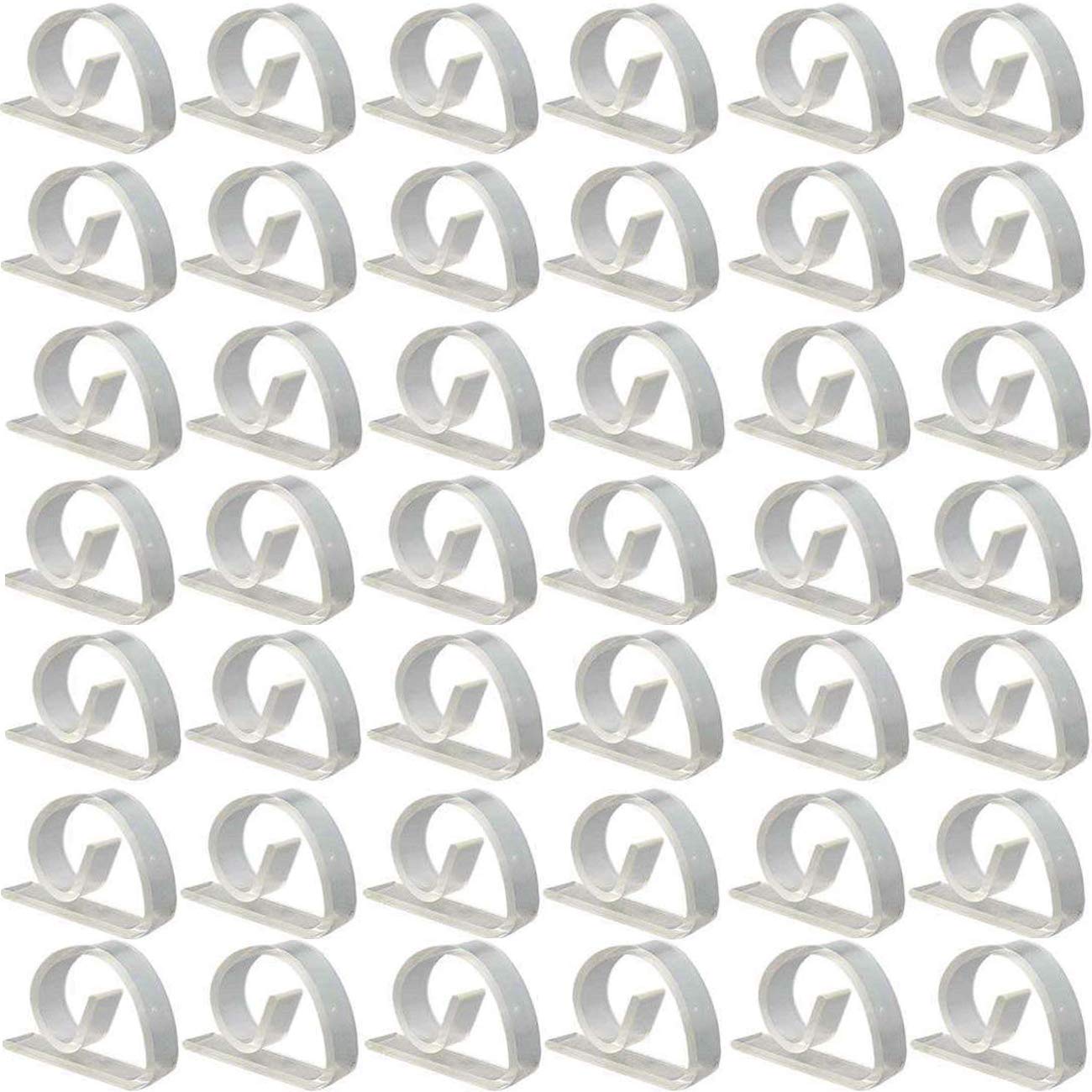 Ogrmar 72 Pack Clear Plastic Tablecloth Clips Table Cover Holder For Party (72 Pack)