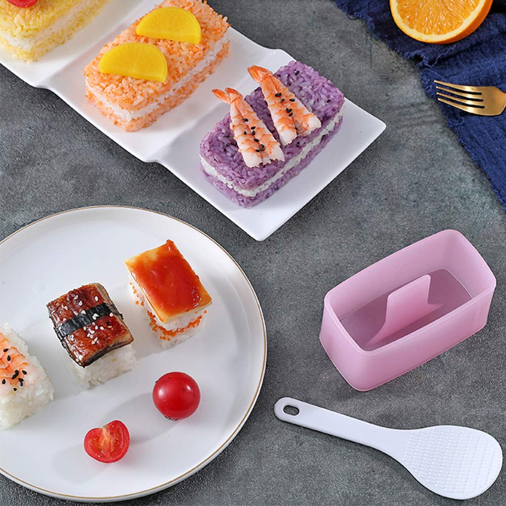 Ayccnh 1 Pack Non Stick Musubi Maker Press With Small Rice Paddle, Sushi Making Kit Onigiri Mold Luncheon Meat Press Hawaiian Mu