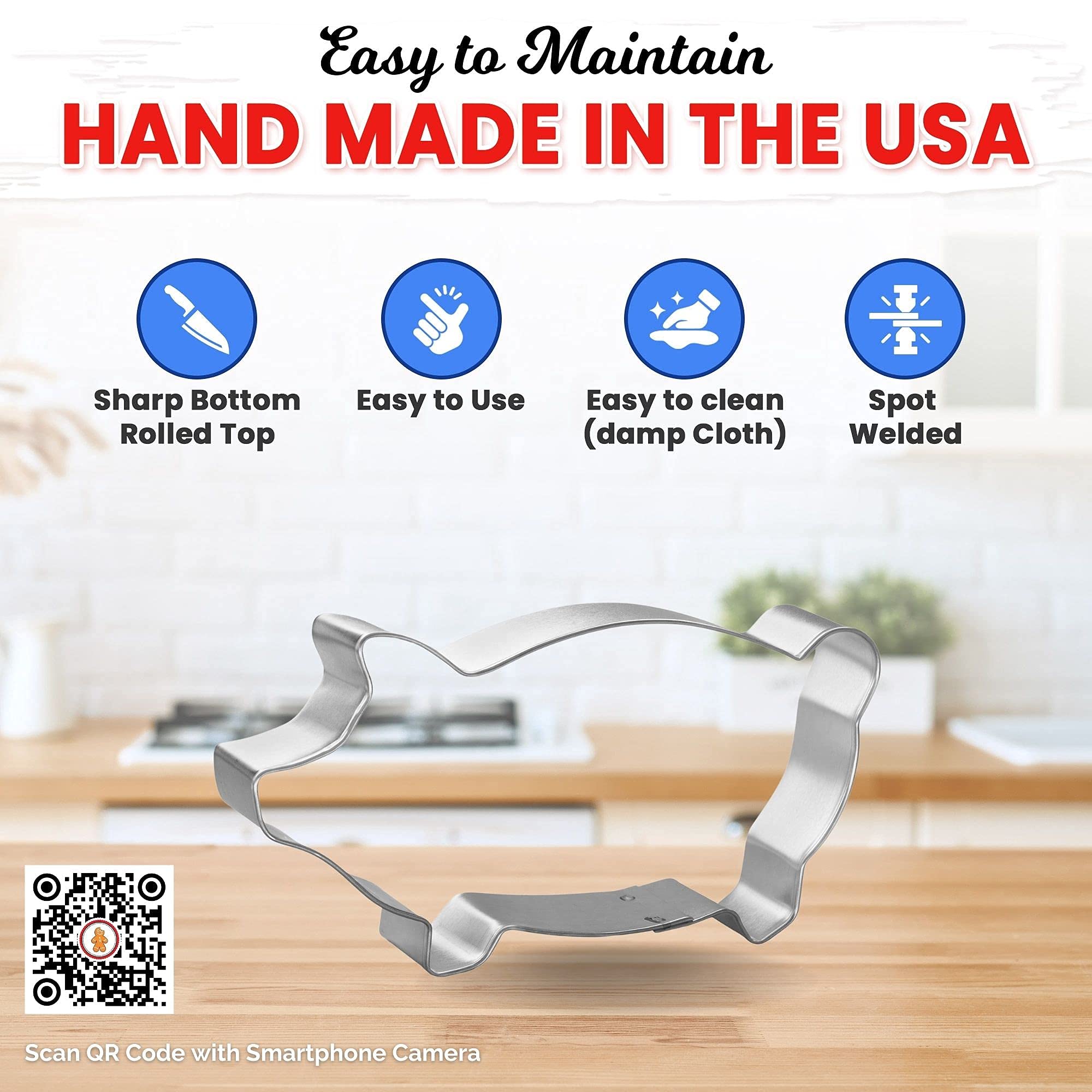 Foose Marranitos Pig Cookie Cutter 5 Inch -Tin Plated Steel Cookie Cutters - Marranitos Pig Cookie Mold