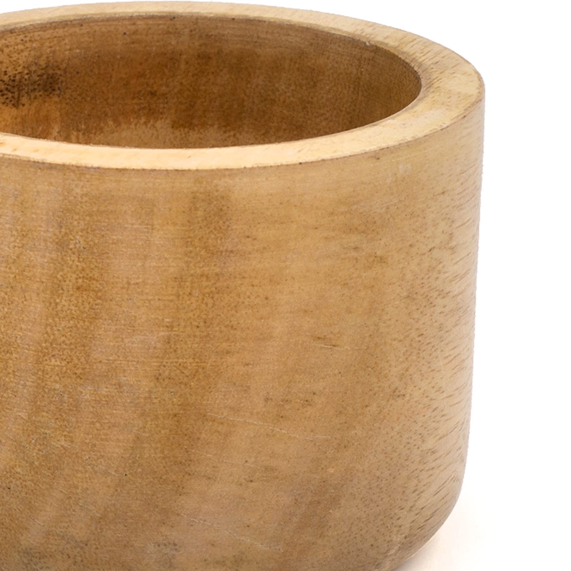 Handmade Indian Wooden Mortar And Pestle Set Natural Rustic Style Herb Spice Grinder Masala Mixer Manual Kharal Mashing Bowl Sea
