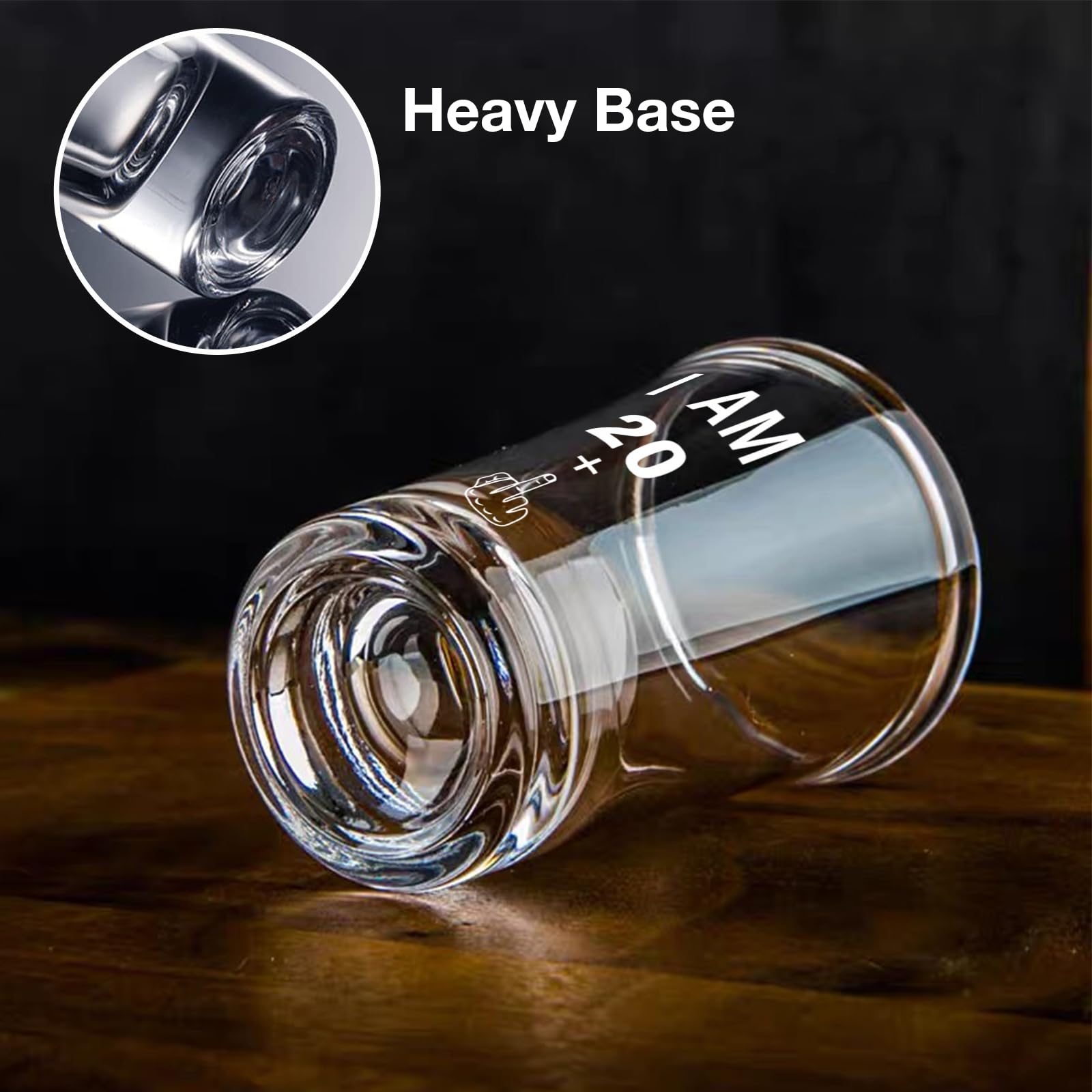 Hlukana 21st Birthday Shot Glass, Middle Finger Funny Gift, Perfect For Him, Her, Men, Women, Sister, Friend - 21st Birthday Dec