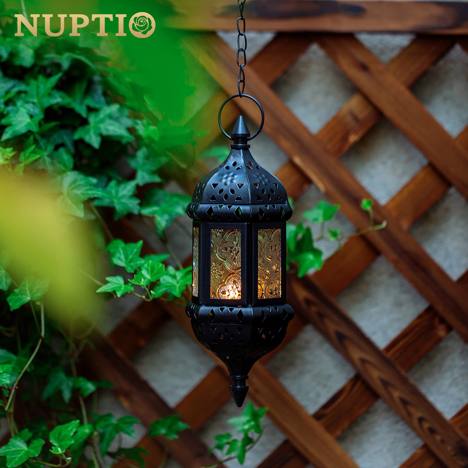 2 Pcs Hanging Candle Lantern Moroccan Chandelier Retro Candle Holder Moroccan Vintage Metal Hollow Wedding Hanging Candle Holder