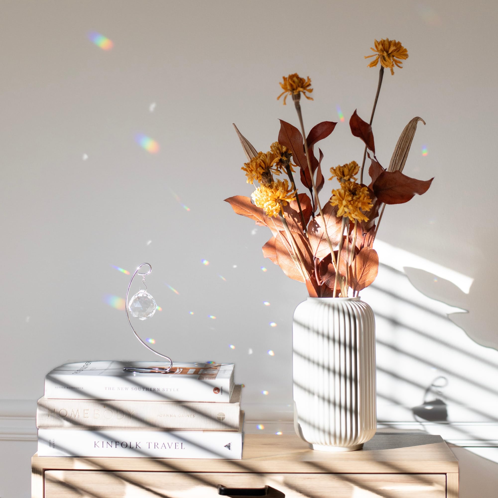 Memorialight Tabletop Sympathy Gift with Stand, Crystal Ornament Rainbow Maker, Unique Memorial Gift, Loss of Family & Loved One