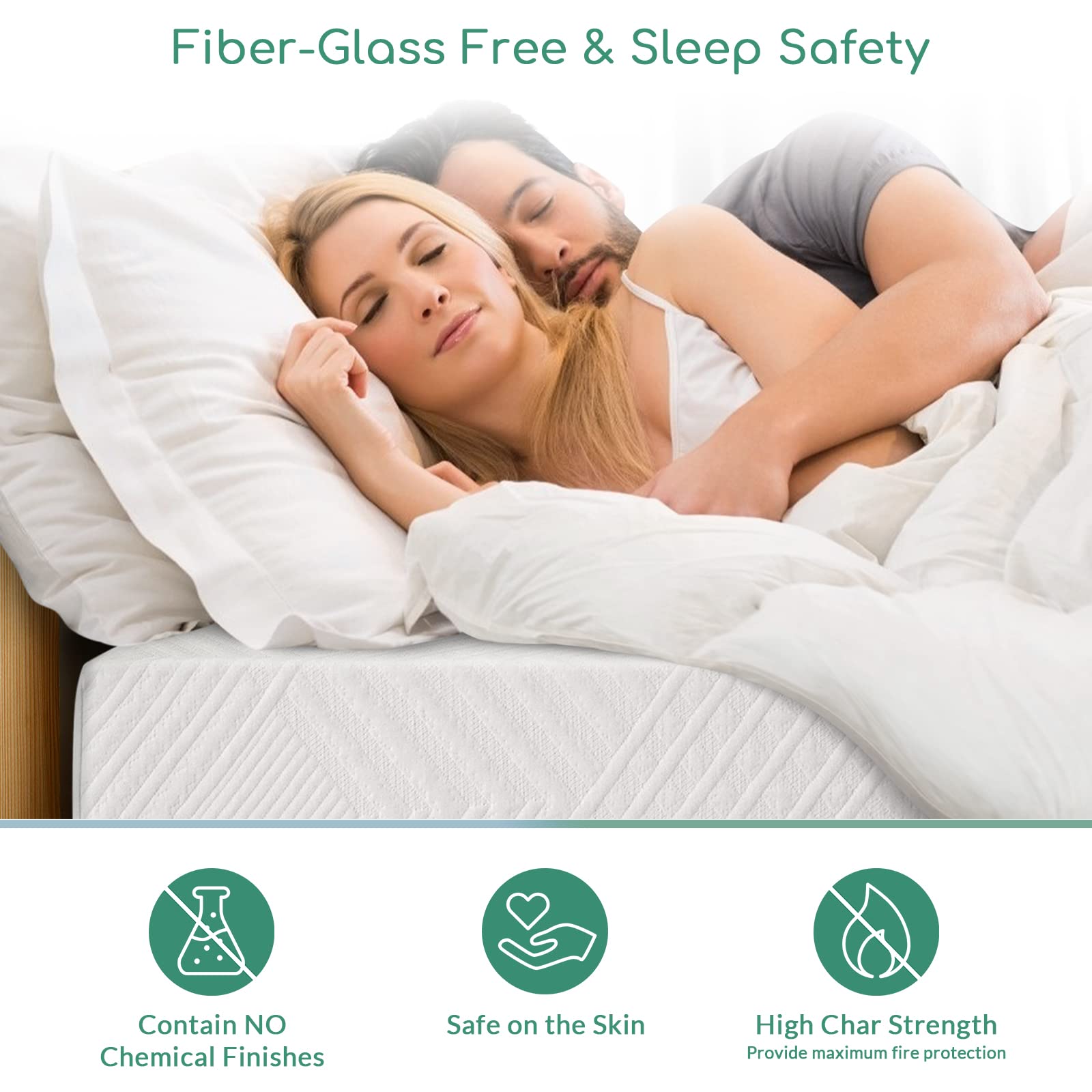 Full Mattress, 10 Inch Memory Foam Mattress In A Box, Medium Firm Green Tea Full Size Mattress For Cool Sleep & Pressure Relief,