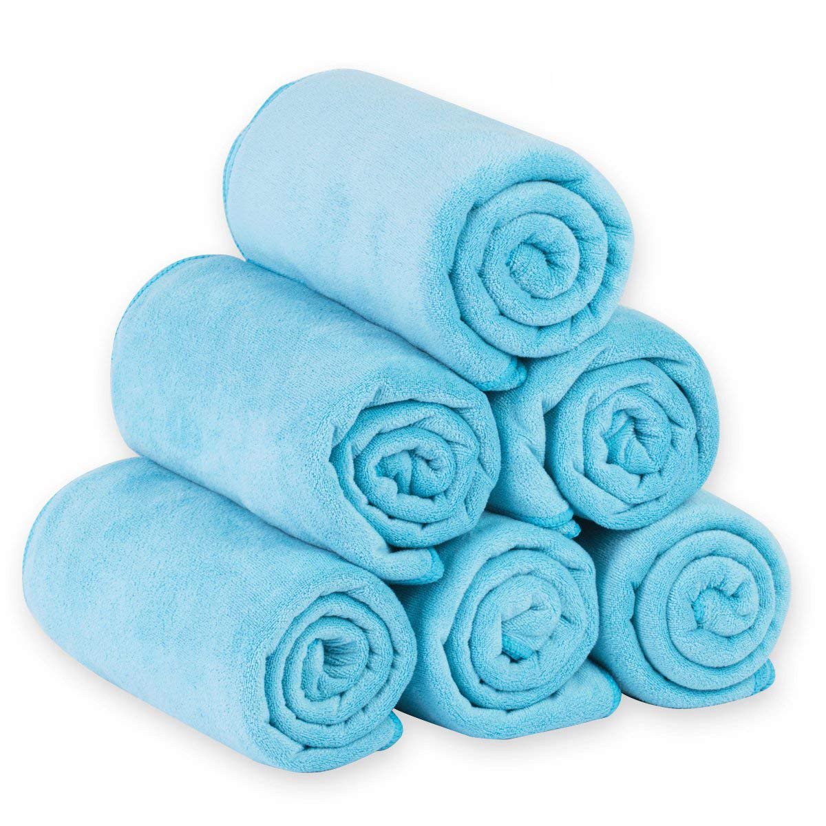 Jml Microfiber Bath Towels, Bath Towel Set (6 Pack, 27'' X 55'') - Extra Absorbent And Fast Drying,Multipurpose Microfiber Towel