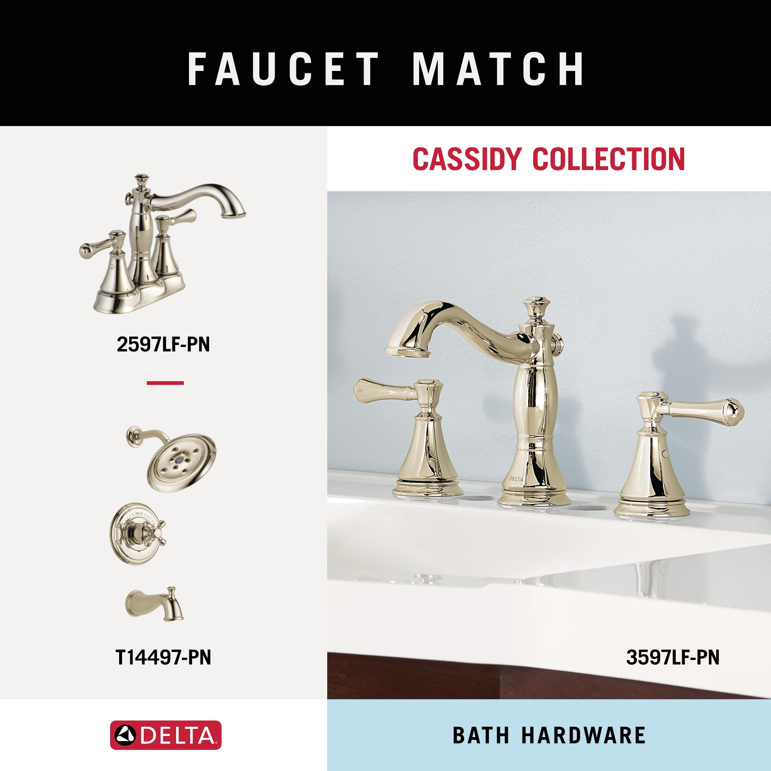 DELTA FAUCET 79746-PN Cassidy Wall Mounted Towel Ring in Polished Nickel