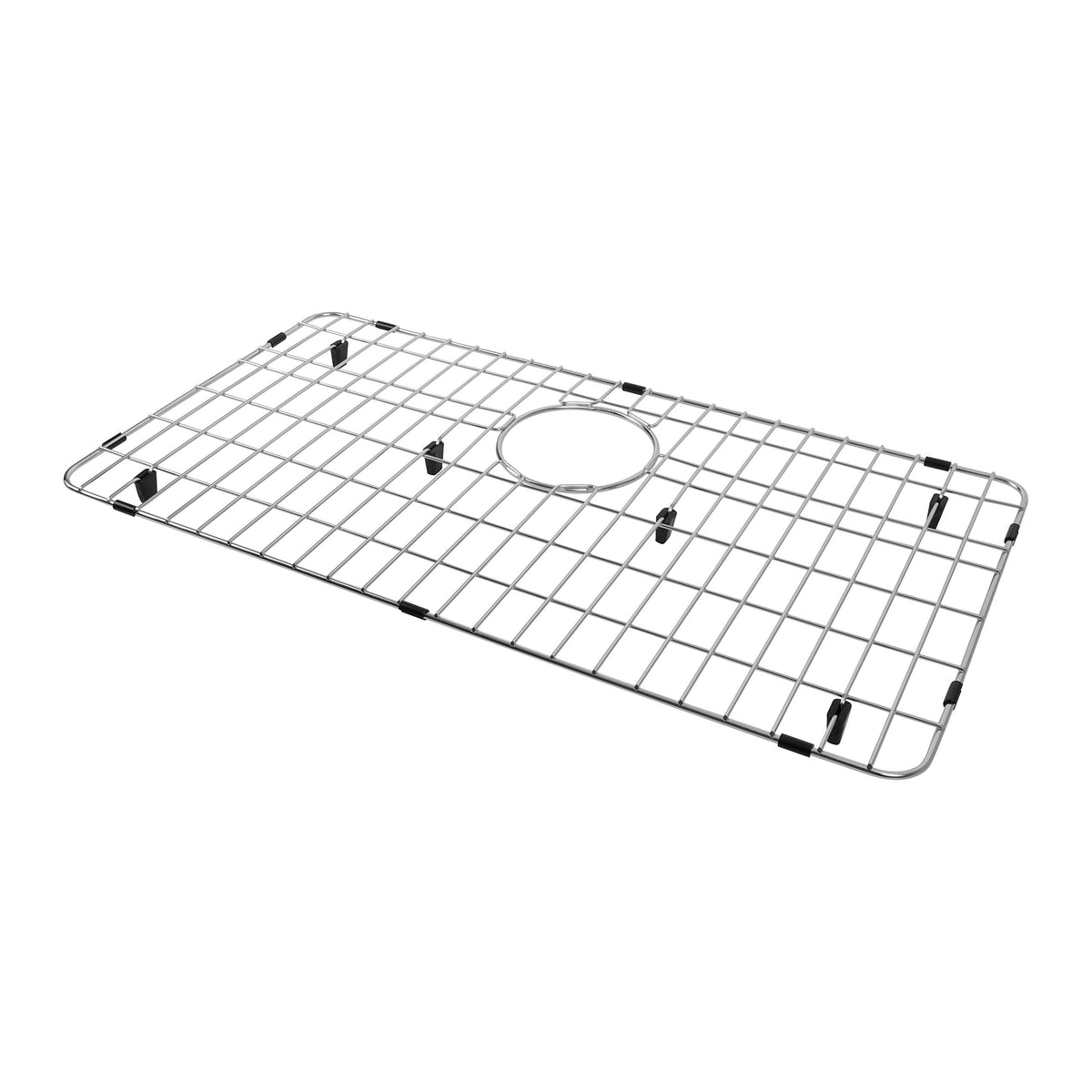 Lqs Stainless Steel Kitchen Sink Bottom Grid And Sink Protector, Protective Sink Grid 26 X 14 Inches With Rear Drain For Single