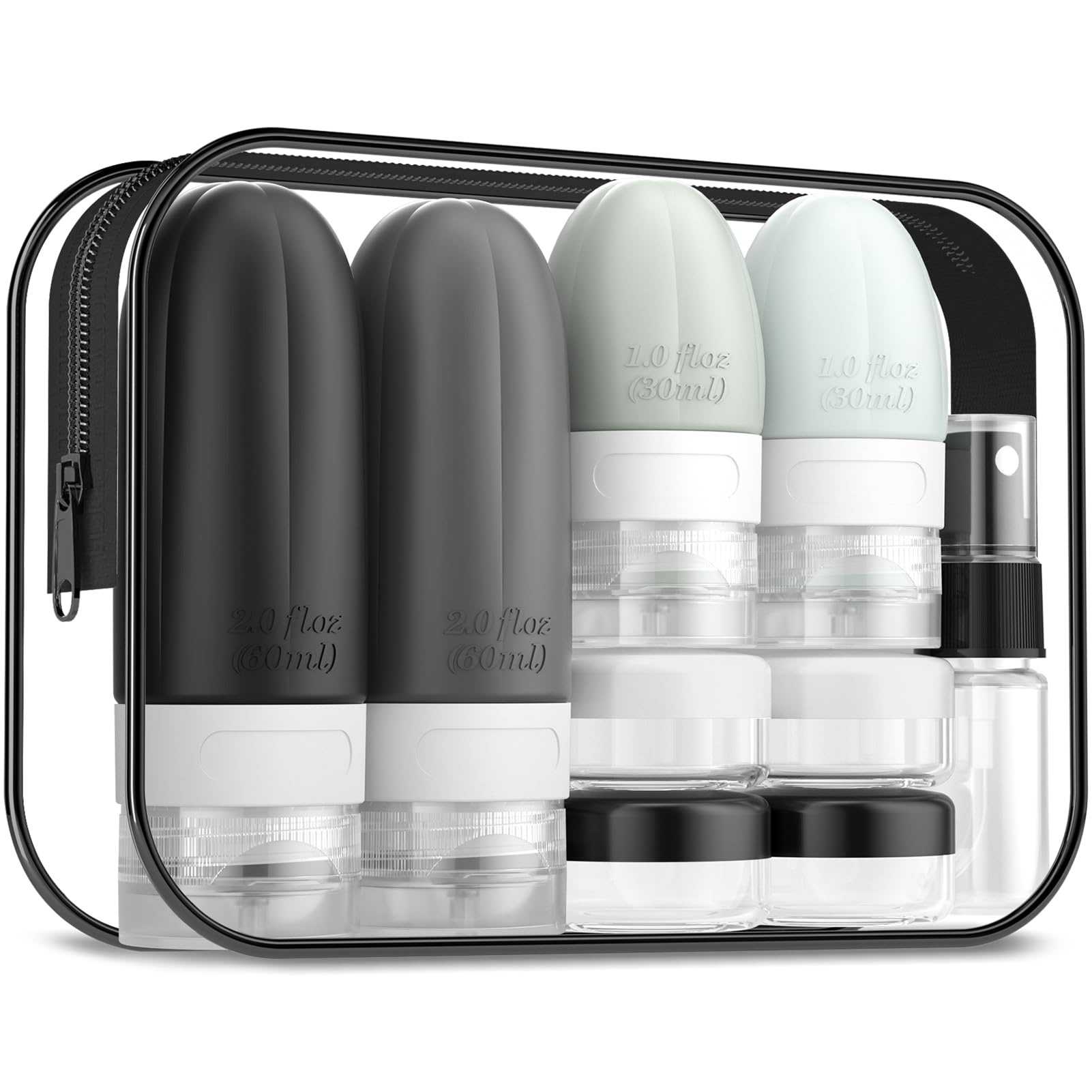 Gemice 16 Pack Travel Bottles For Toiletries, Small Tsa Approved Leakproof Travel Containers For Toiletries, Silicone Refillable