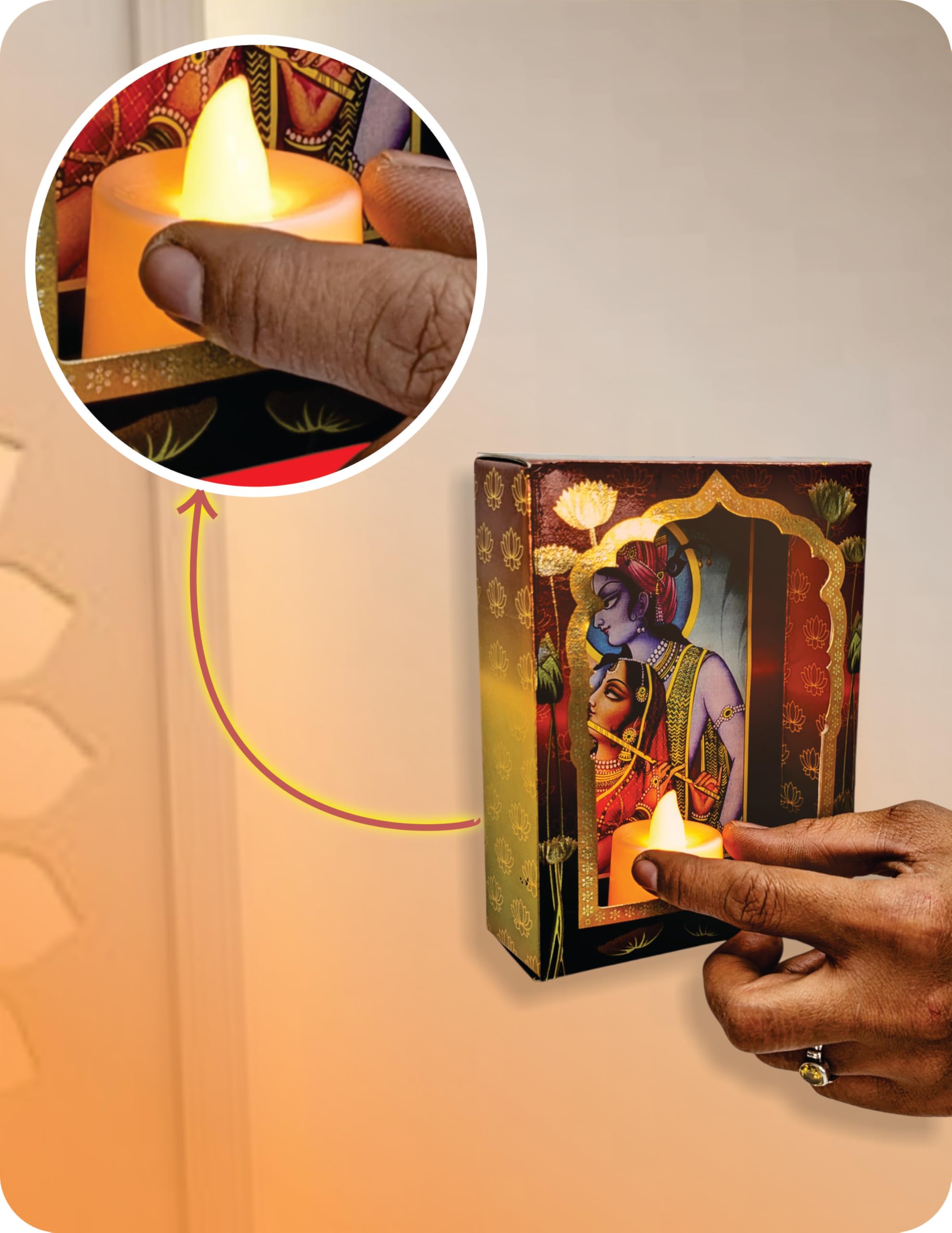 StepsToDo Pitchwai Jharokha Wall Dcor Box Frames (Pack of 14) Deep Deewar With LED Candle, Jharokha Style Wall & Home Decor for