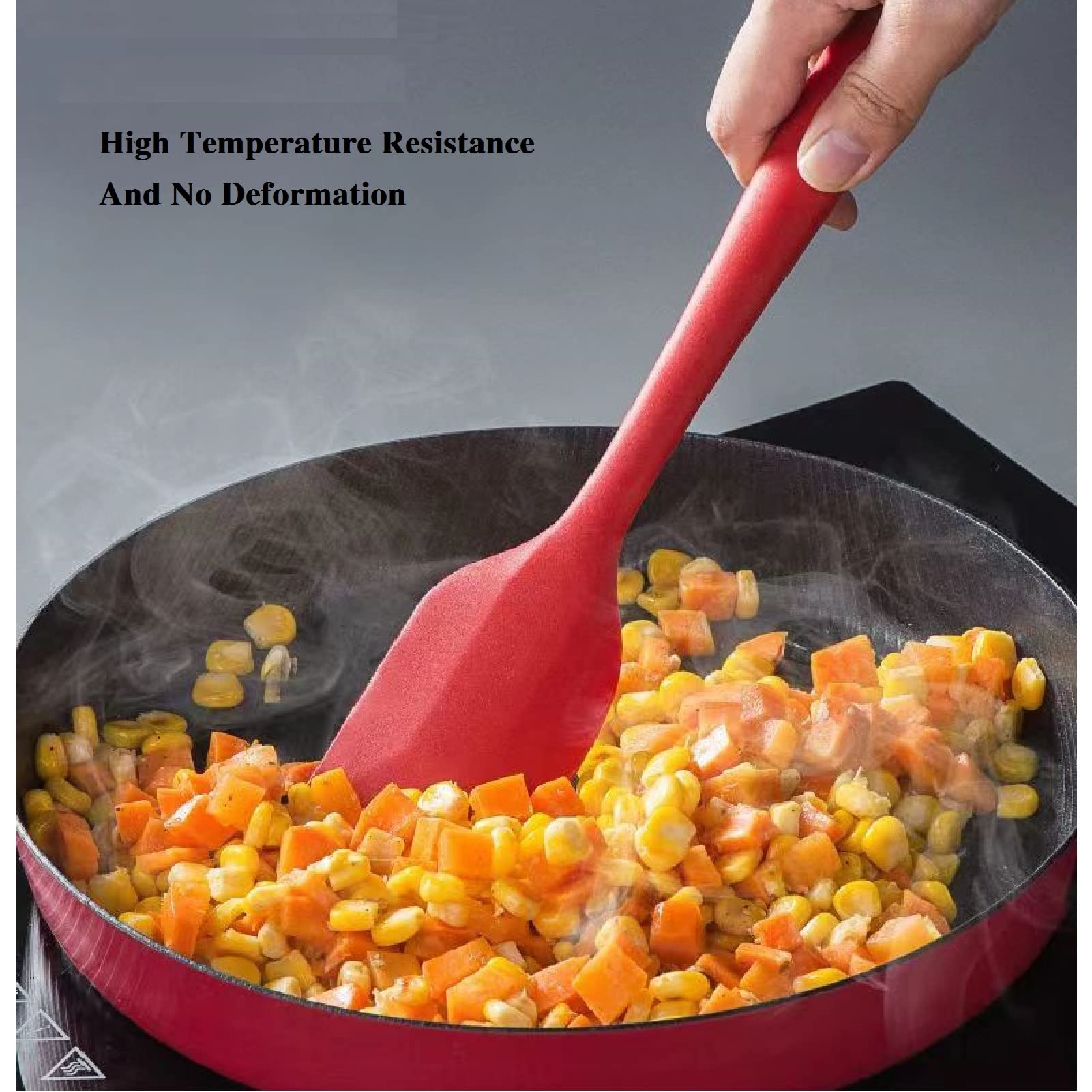 8 Pieces Silicone Spatulas,8.5 Inch Non-Stick With Stainless Steel Core,Heat Resistant-500?, Food Grade Dishwasher Safe, For Mix