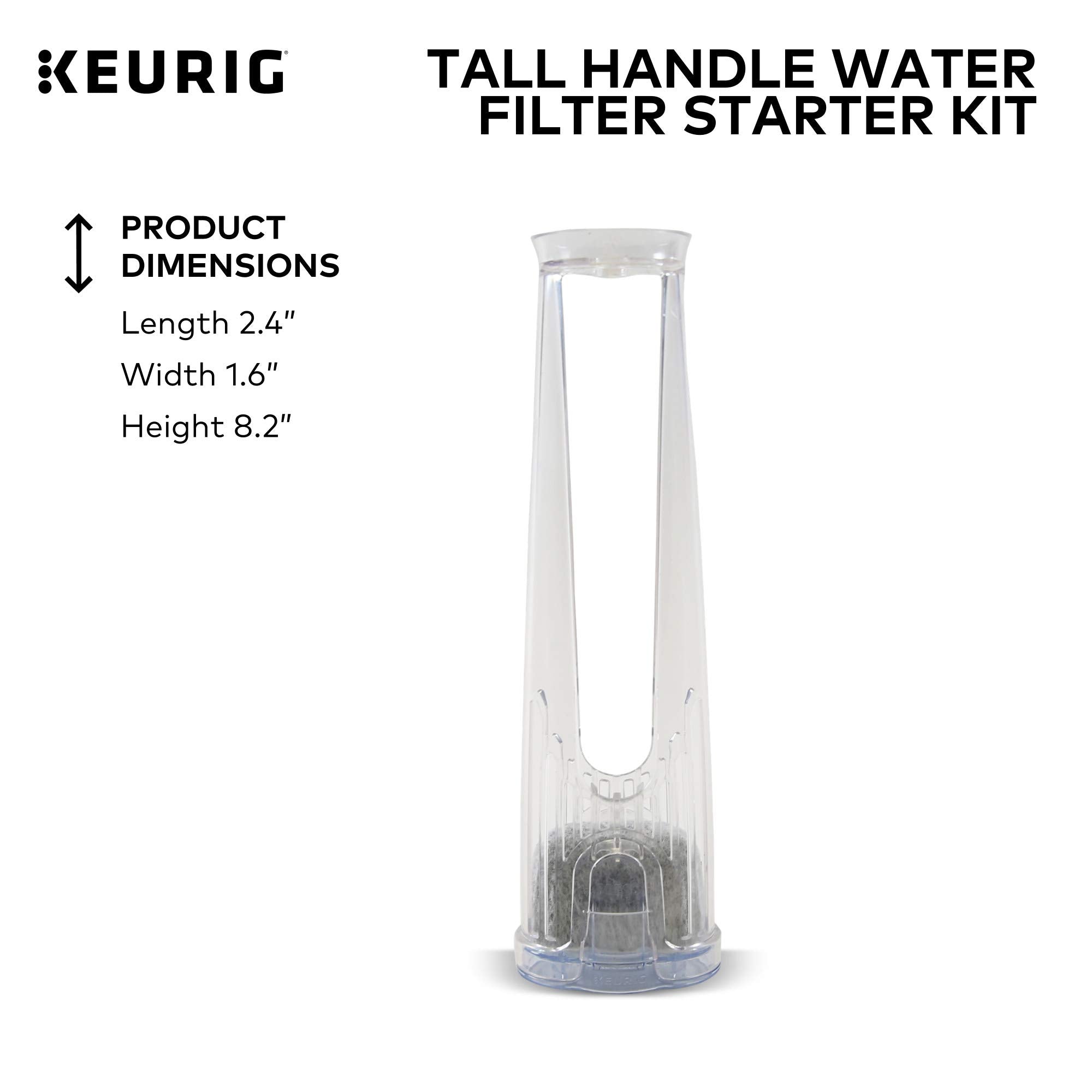 Keurig Tall Handle Water Filter Starter Kit, Comes With Handle And 2 Replacement Water Filters, Compatible With Select Keurig Co