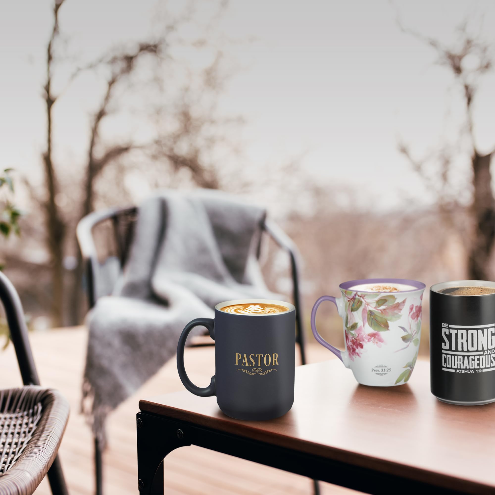 Christian Art Gifts Large Matted Ceramic Coffee & Tea Mug for Pastors: Preach the Good News Golden Inspirational Scripture, Lead