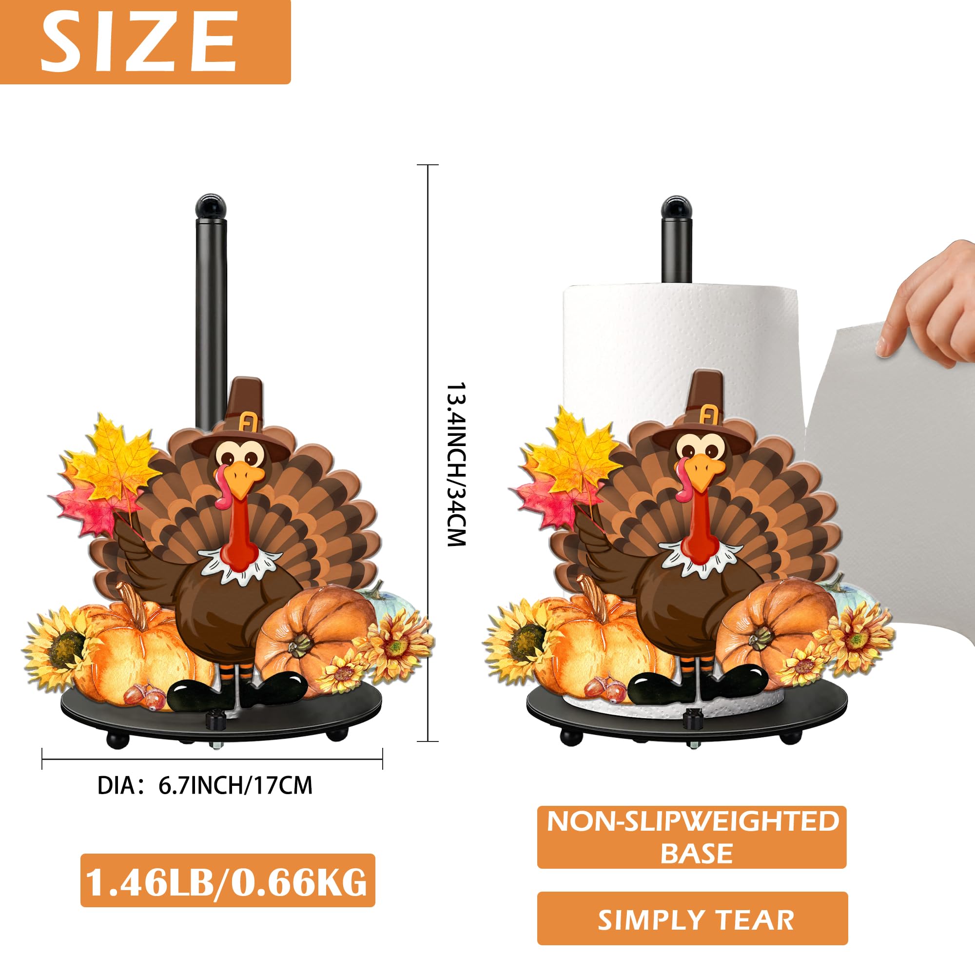 Cocomong Thanksgiving Turkey Decor - Thanksgiving Decorations Indoor & Home Decor, Turkey Kitchen & Bathroom Decorations - Pumpk