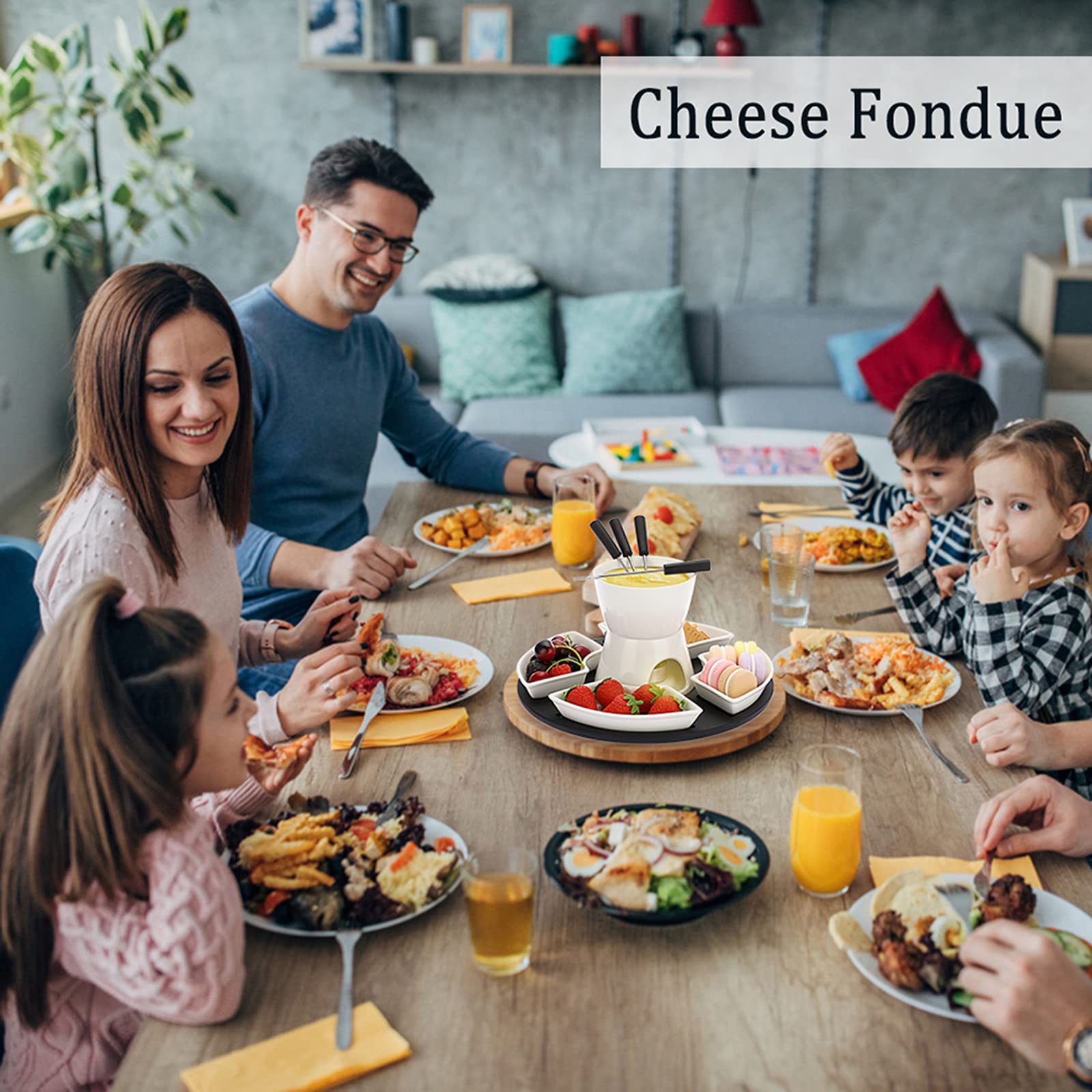 Bstkey 300Ml Ceramic Butter Warmer Set With Wooden Pallet, Fondue Pot Melting Pot Set, Melt Hot Pot Bowl Set For Cheese Chocolat