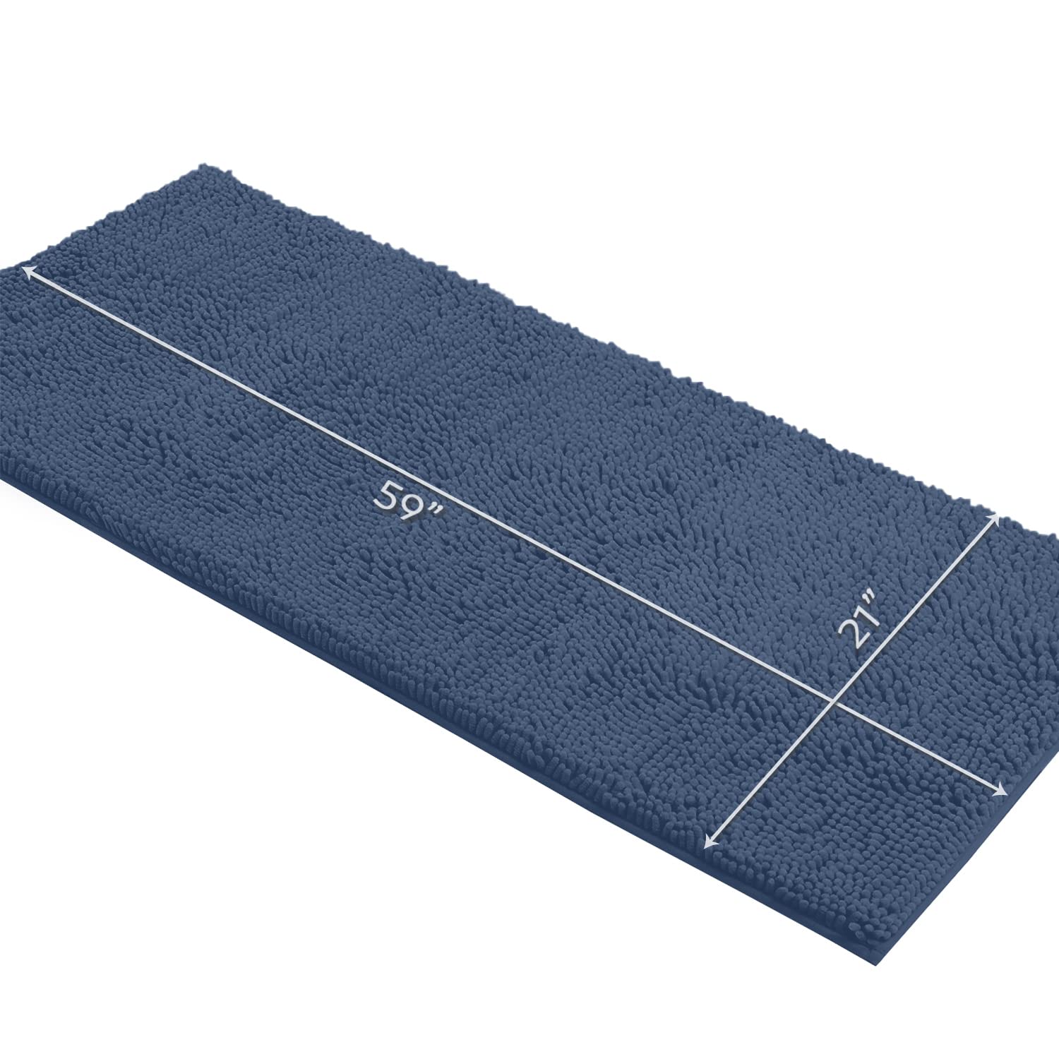 Luxurux Runner Bath Mat-Extra-Soft Plush Bath Shower Bathroom Rug,1 ' ' Chenille Microfiber Material, Super Absorbent Shaggy Bat