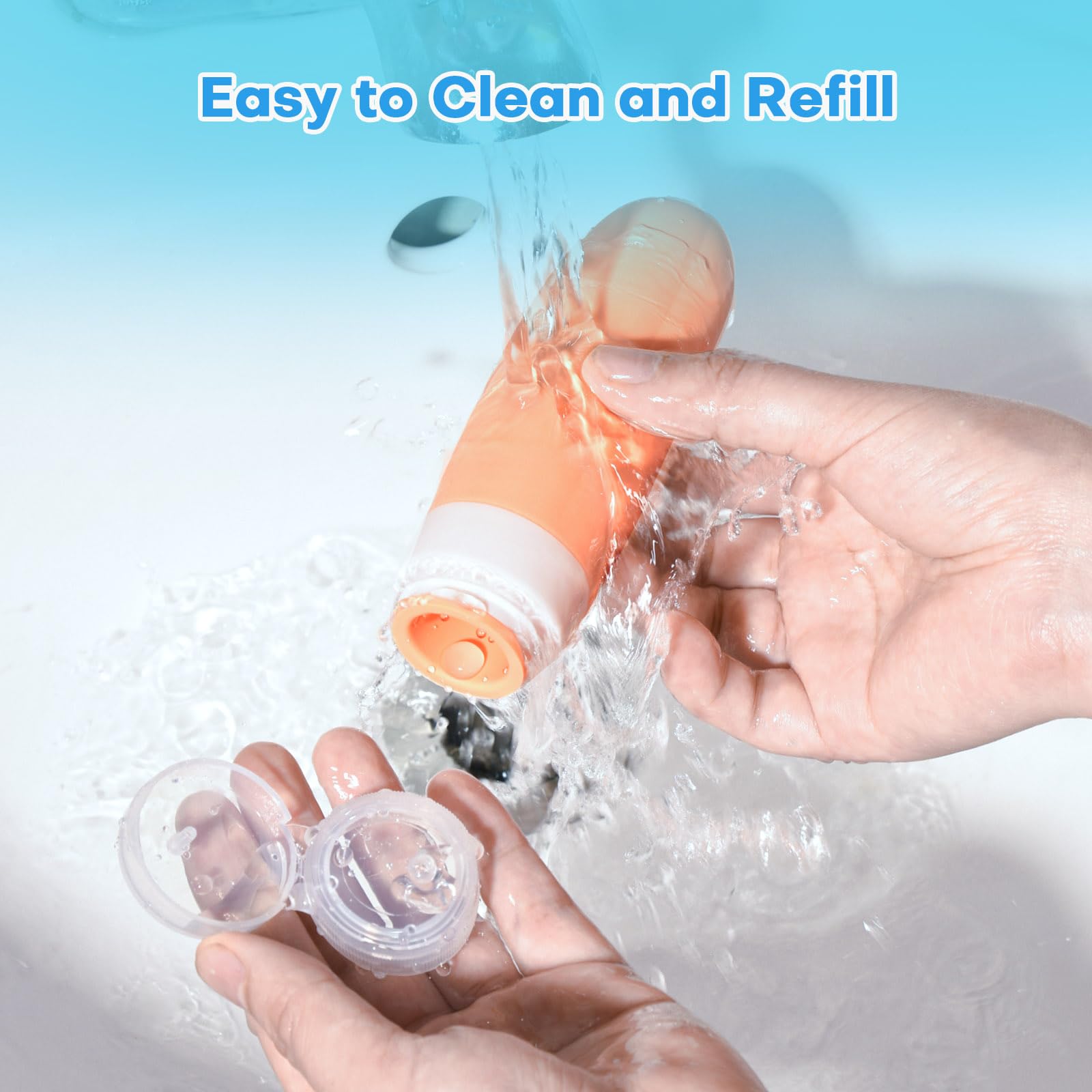 Xmosnz 3Oz Silicone Travel Bottles For Toiletries, Travel Containers Set With Labels Includes, Pumpkin-Shaped Refillable Travel