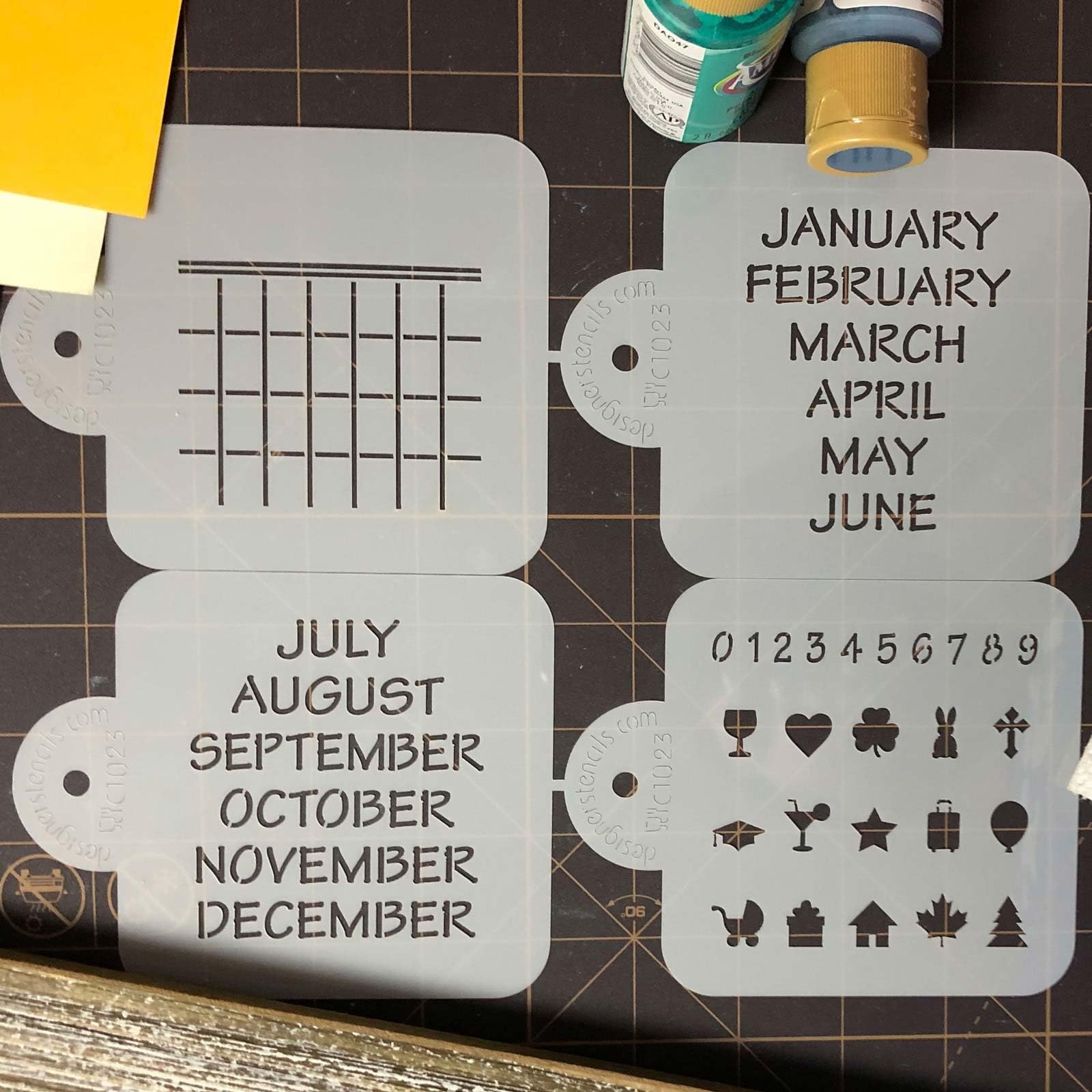 Save The Date Calendar Cookie Stencil Set | Baking Template Stencil For Cookies | Reusable Airbrush Cookies Stencils | C1023 By