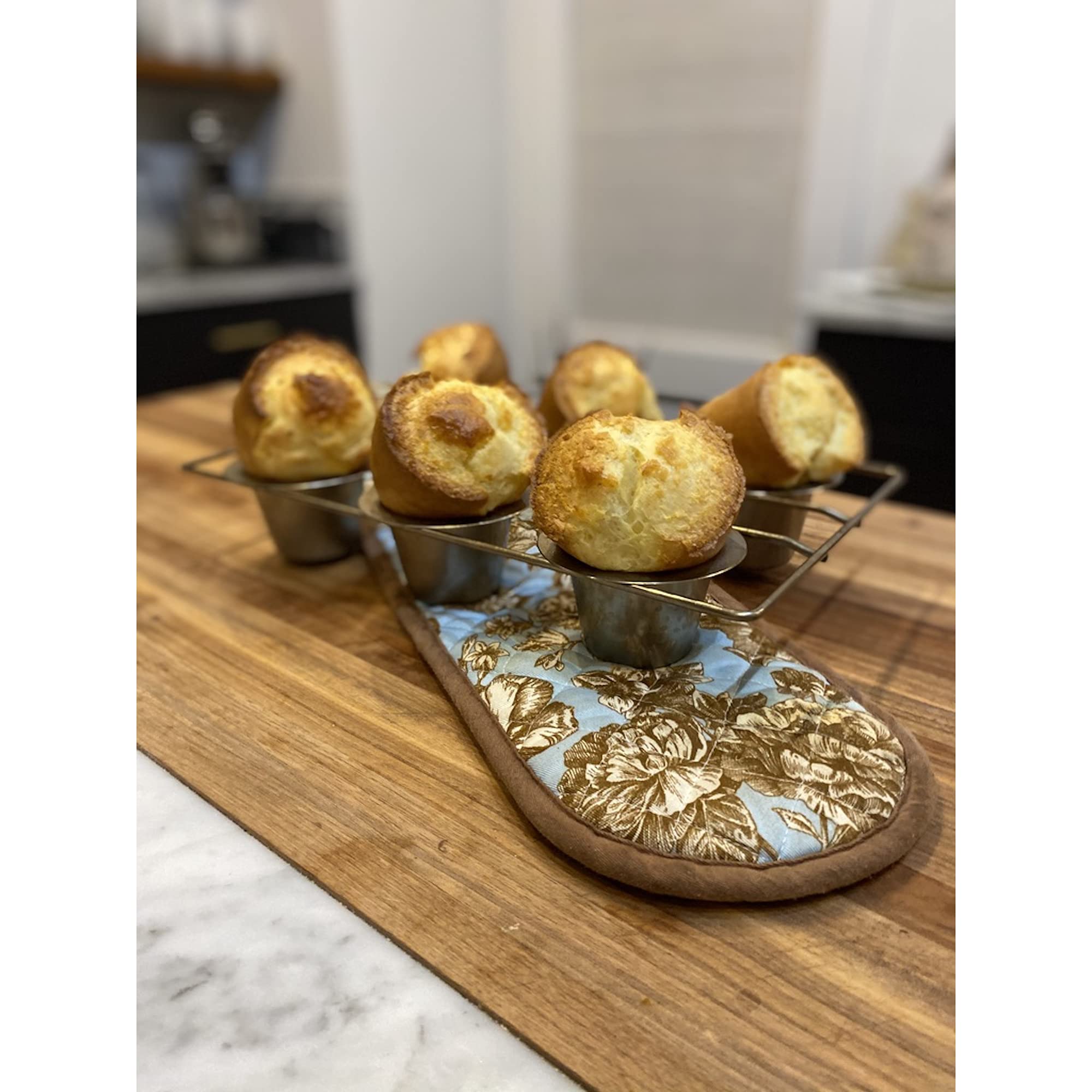 Fox Run 4757 6 Cup Popover Pan, 21 X 87 X 15 Inch, Silver Stainless Steel