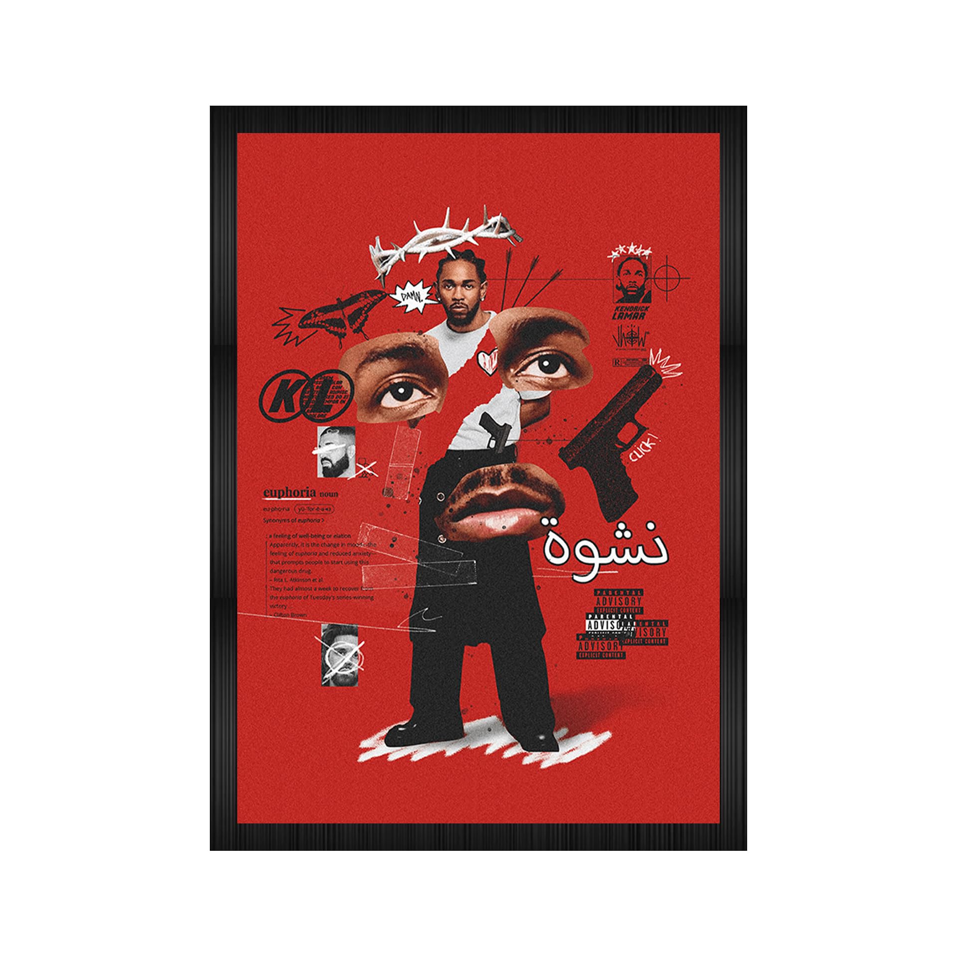 Codersparadise Kendrick Lamar Wall Poster Frames | Aesthetic A4 Poster Frames For Home, Living Room, Bedroom And Office | Wall F