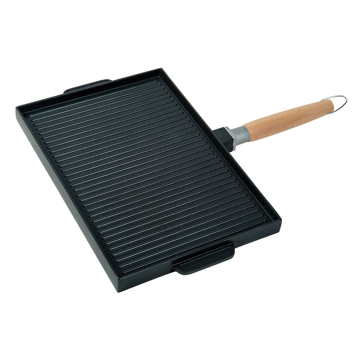 Masterpan Non-Stick Grill And Griddle Pan With Removable Handle, 15'' (Innovative Series), Black And Brown