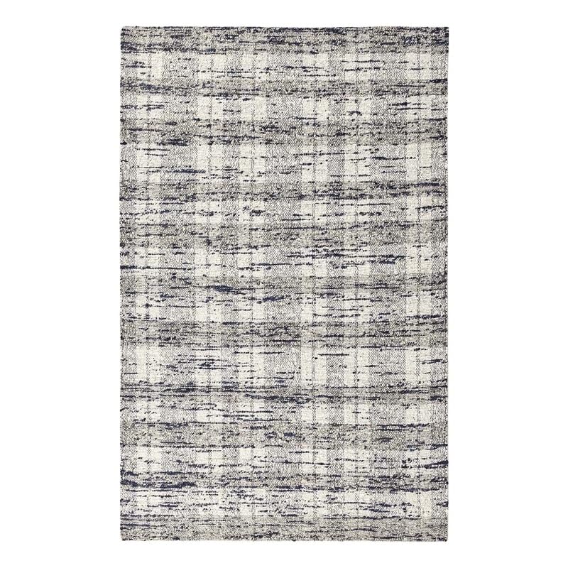 Kosas Home Perth 96 x 120 Striped Wool & Cotton Area Rug in Blue/Natural