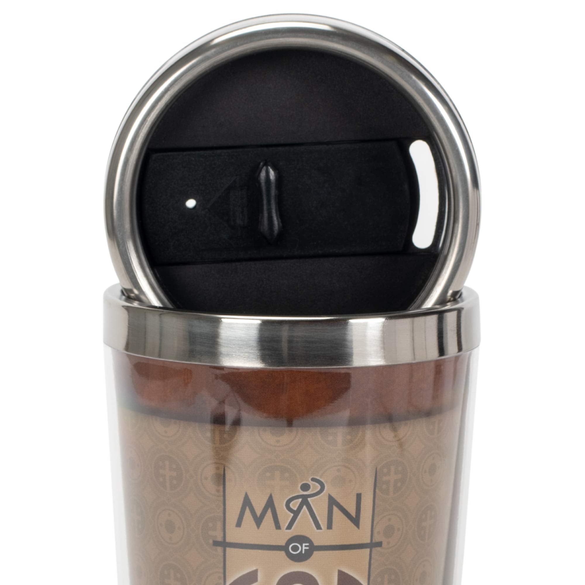 Dicksons Man Of God Arms With Strength 16 Oz. Stainless Steel Insulated Travel Mug With Lid