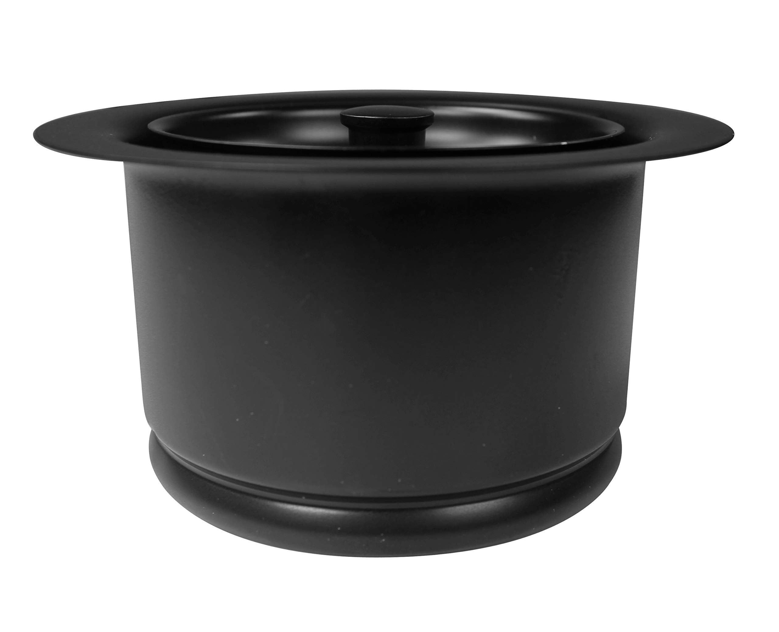 Westbrass D2082S-62 Extra-Deep Waste Disposal Flange & Strainer, Matte Black