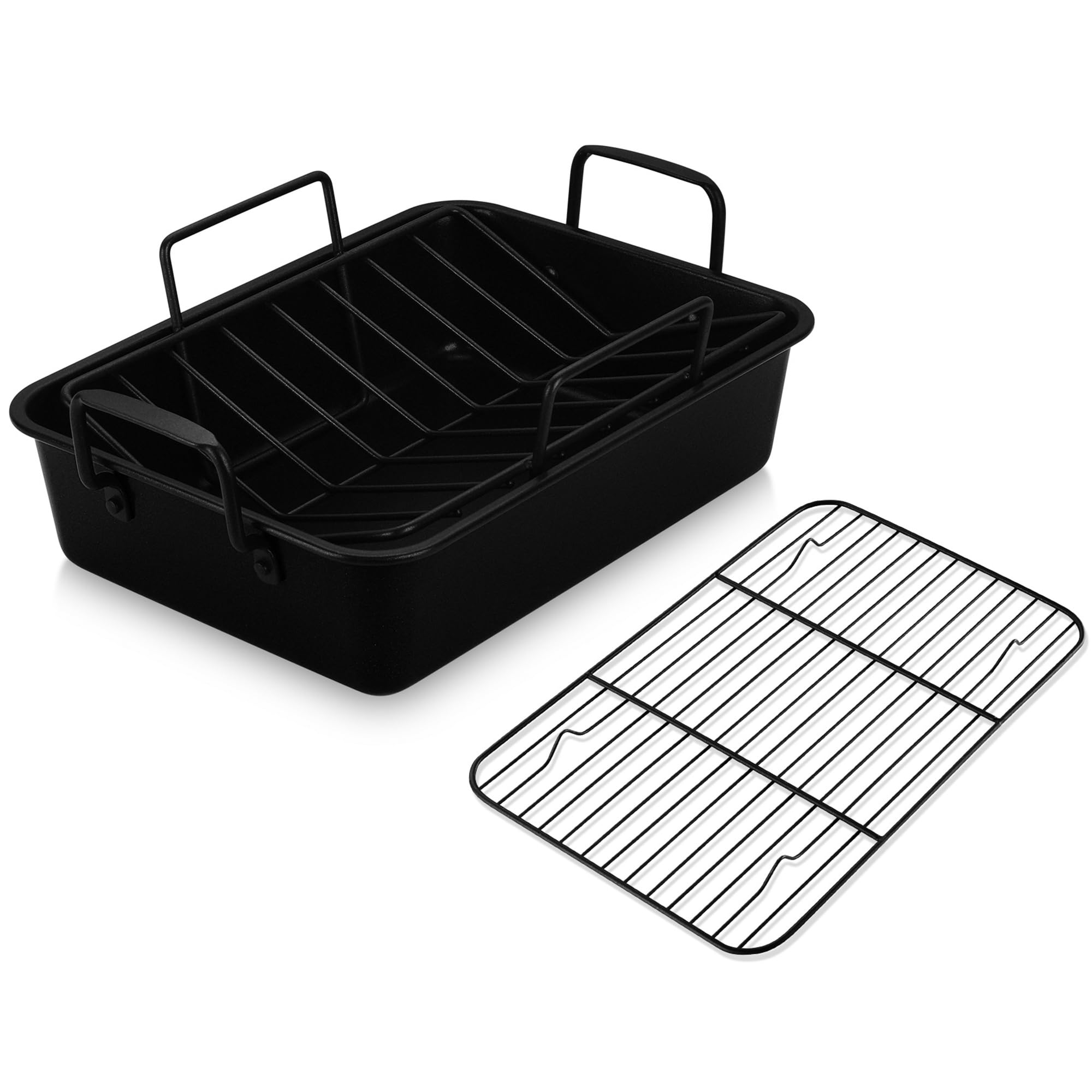 E-Far Nonstick Roasting Pan With Racks-14 Inch