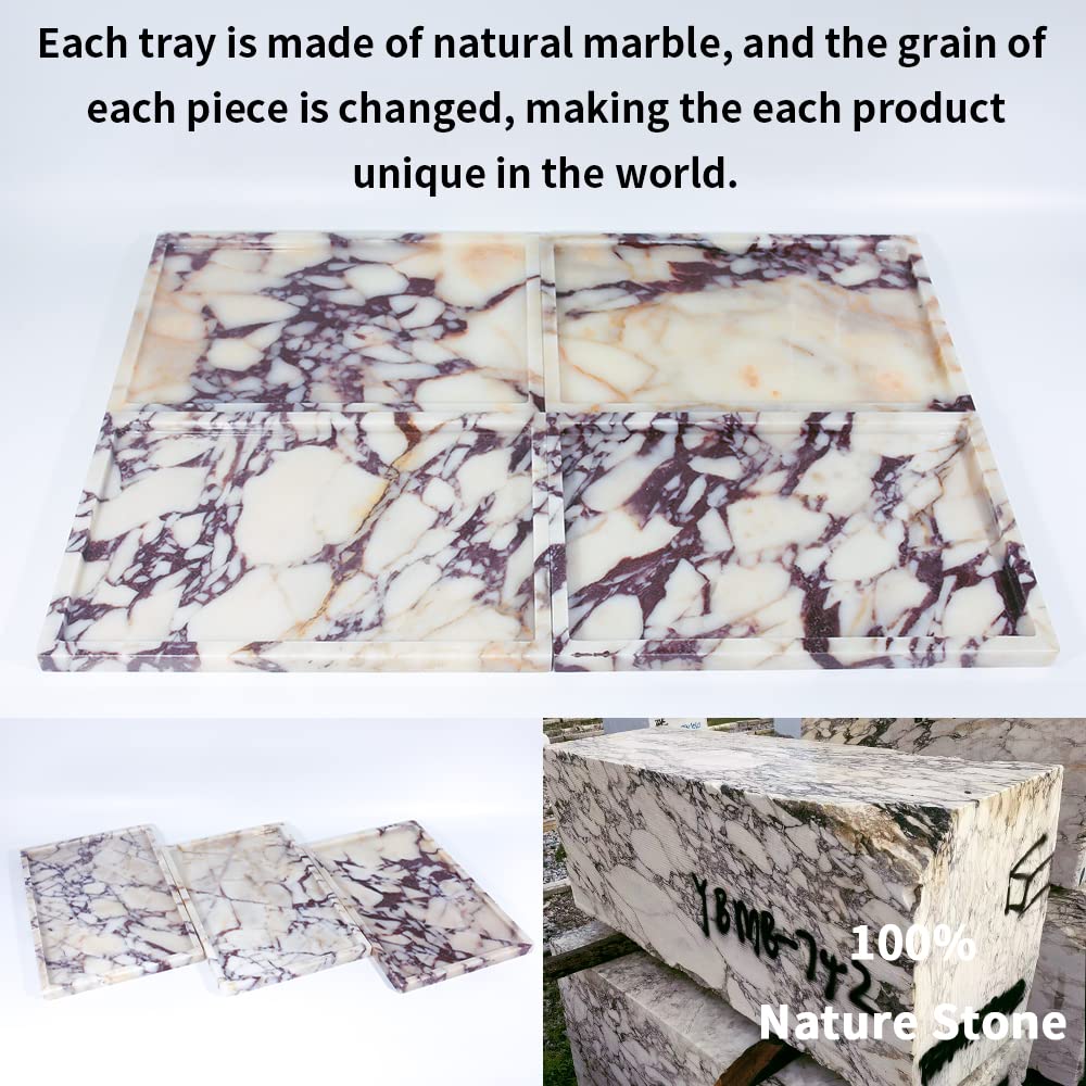 Real Luxurious Natural Marble Vanity Tray Genuine Marble/Stone Storage Tray For Home Decor Bathroom/Kitchen/Vanity/Dresser Non-R
