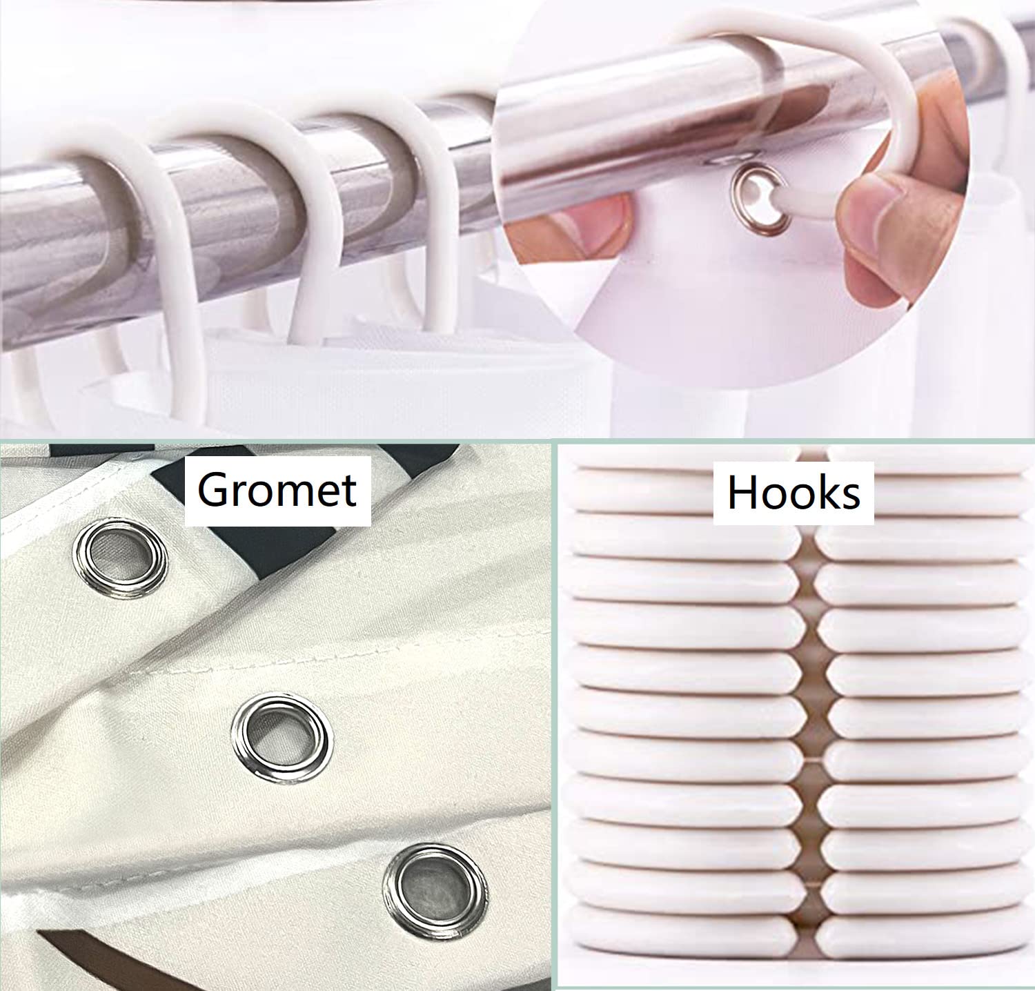 Aipon Green Mid Century Shower Curtain For Bathroom Abstract Boho Shower Curtain Modern Fabric Waterproof Shower Curtains For Ba