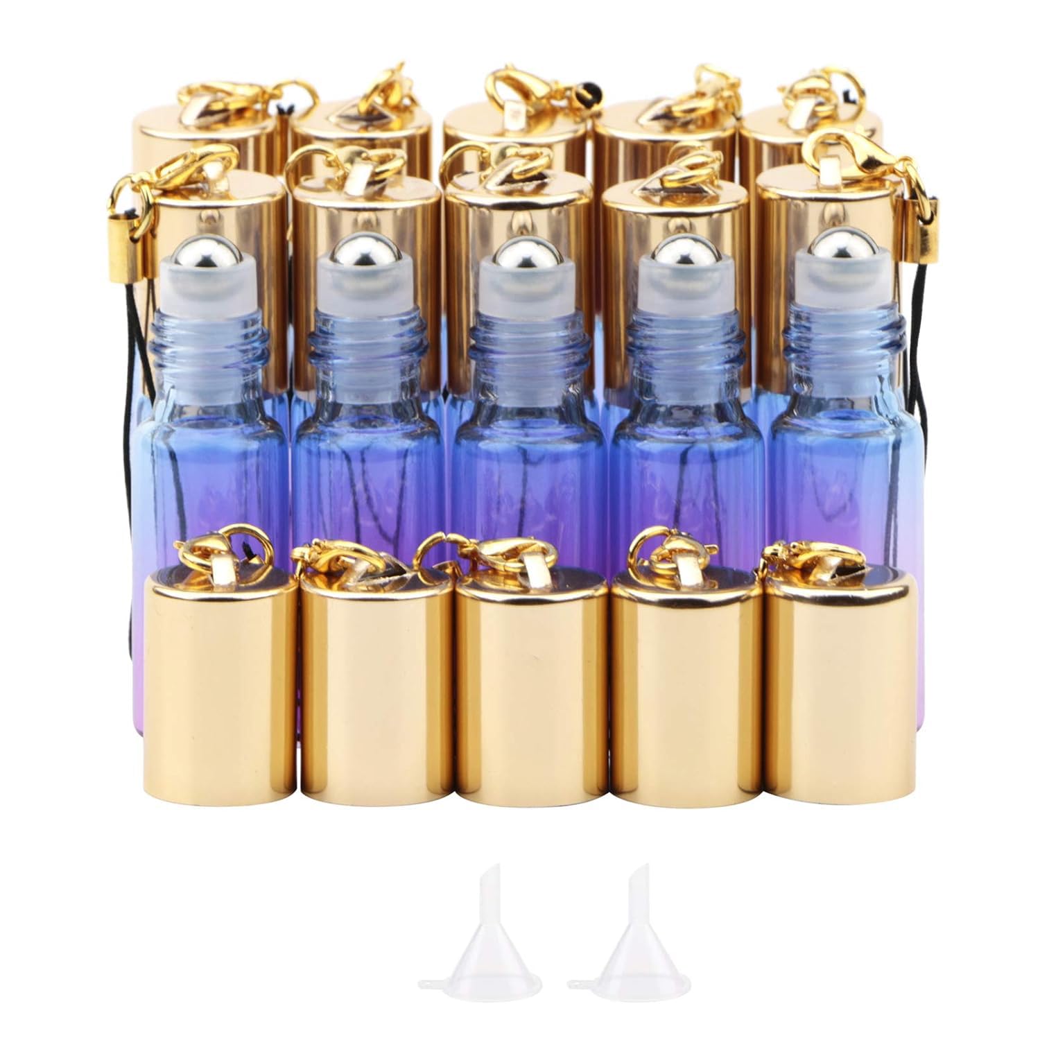 Kesell 5ml Glass Roller Bottles for Essential Oils, 15Pack