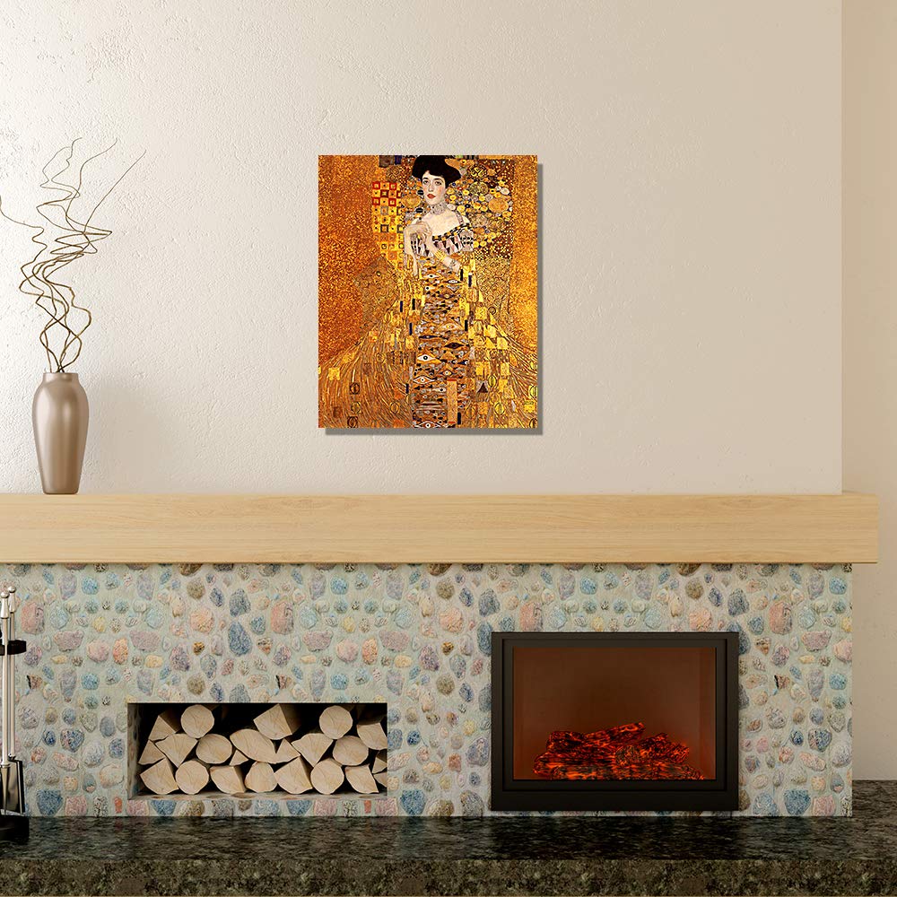 A&T Artwork The Lady In Gold By Gustav Klimt. The World Classic Art Reproductions, Giclee Canvas Prints Wall Art For Home Decor,