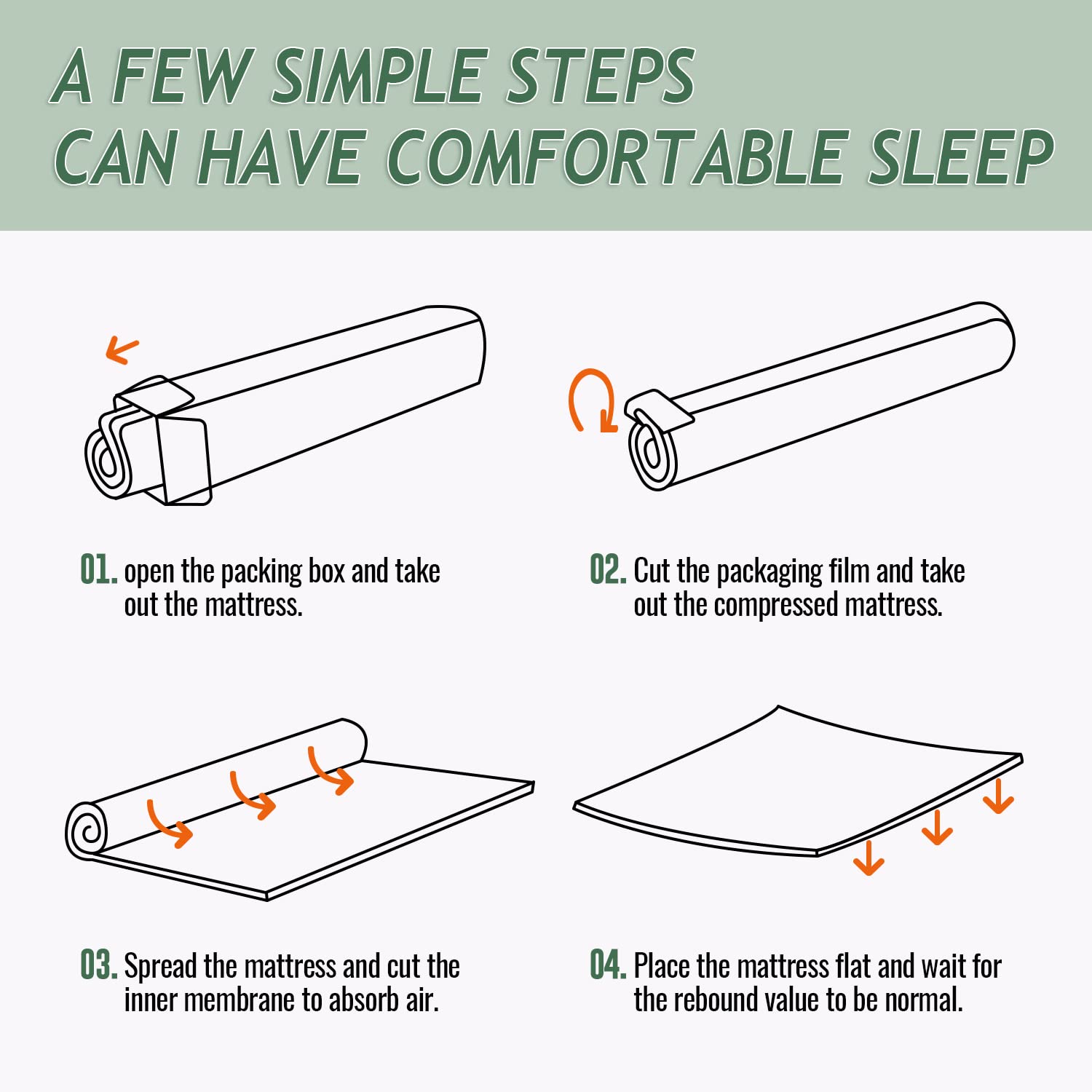 PayLessHere 10 Inch Mattress Green Tea Memory Foam Mattress CertiPUR-US Certified Removable Soft Cover Fiberglass Free Twin mattresses for Bed Frame  Bunk Bed  Trundle  Daybed White