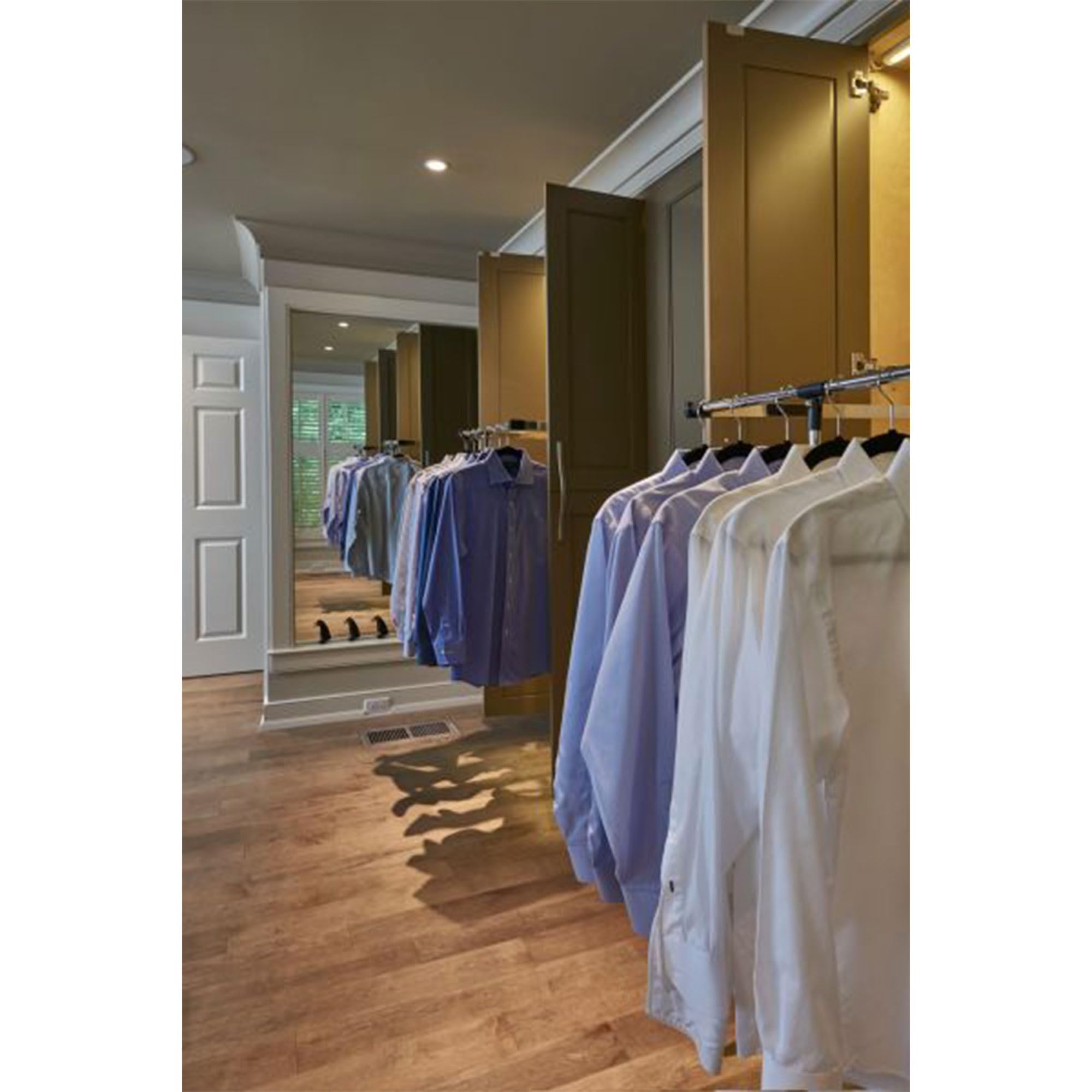 Rev-A-Shelf 26''-35'' Pull Down Adjustable Side Mounted Closet Rod For Kitchen/Bathroom Cabinets W/Telescoping Handle & Hardware