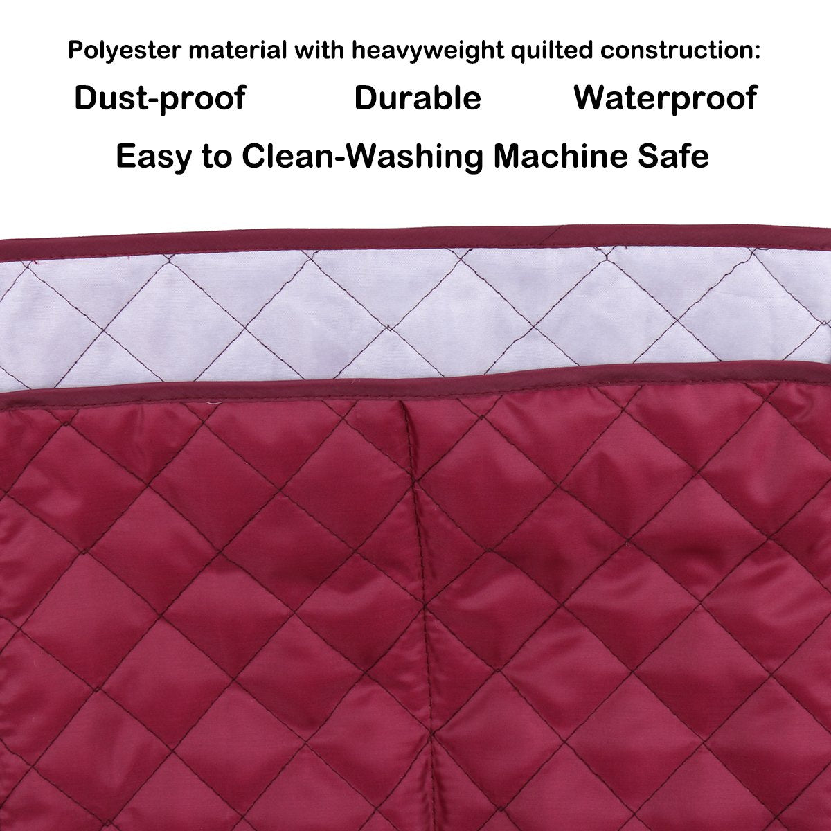 Evermarket Stand Mixer Dust Proof Cover With Pocket And Organizer Bag For Kitchenaid,Sunbeam,Cuisinart,Hamilton Mixer (Red)