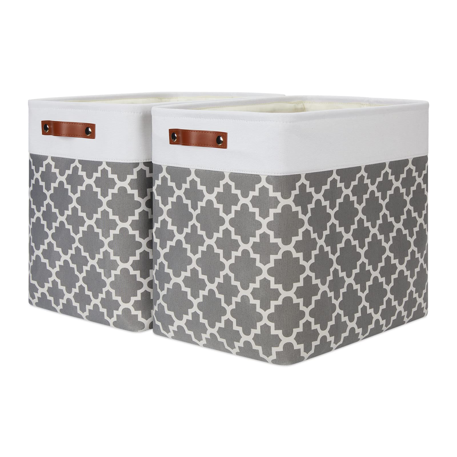 Dullemelo Storage Baskets Large 17''X12''X15'' Foldable Rectangular Storage Bins Baskets For Organizing [2 Pack] Fabric Nursery