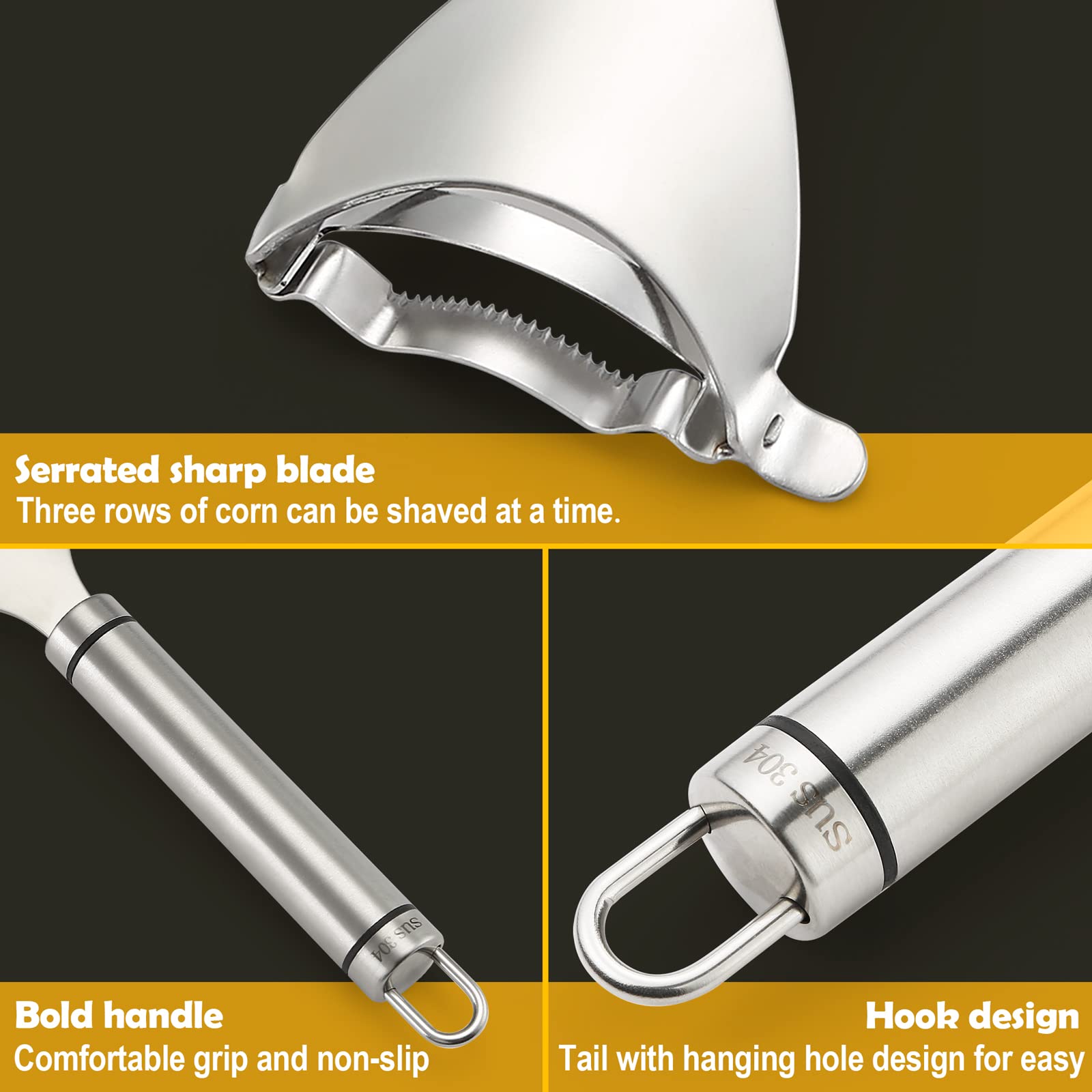 Corn Peeler Stainless Stee Corn Cob Stripper Tool Corn Thresher from the Cob  Removes Corn Kernels From Corn Cobs In Seconds  Kitchen Gadget