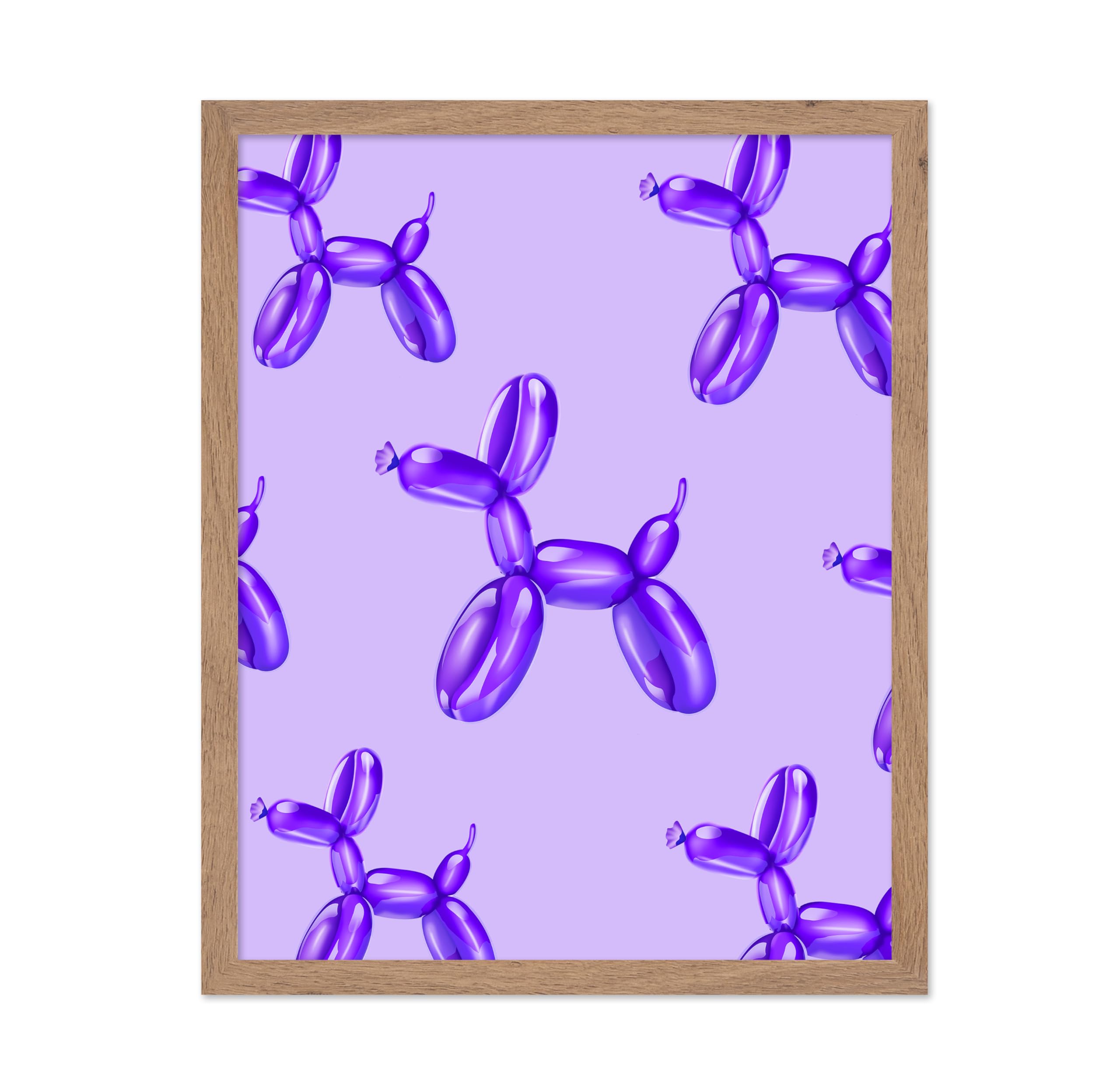 Master Purple Balloon Dog Poster - Dog Print - Modern & Trendy Art - Gift for Men & Women - Pop Art Decor for Bedroom, Living Ro
