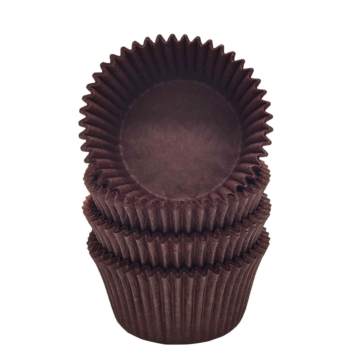 Mombake Premium Coffee Greaseproof Cupcake Liners Muffin Paper Baking Cups Standard Size, 100-Count