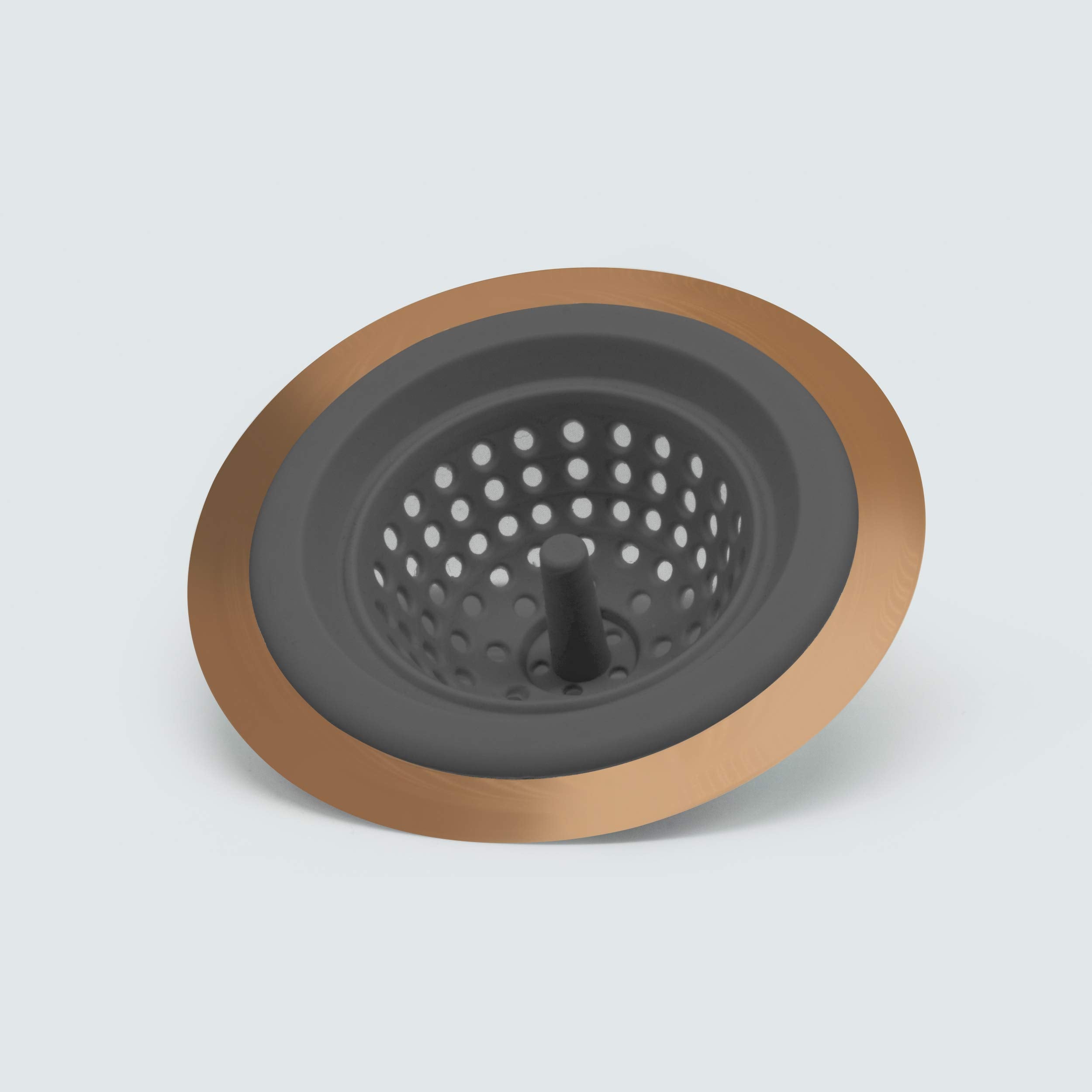 Excelsteel Silicone Sink Basket Strainer, 4.5'', Copper,Gray