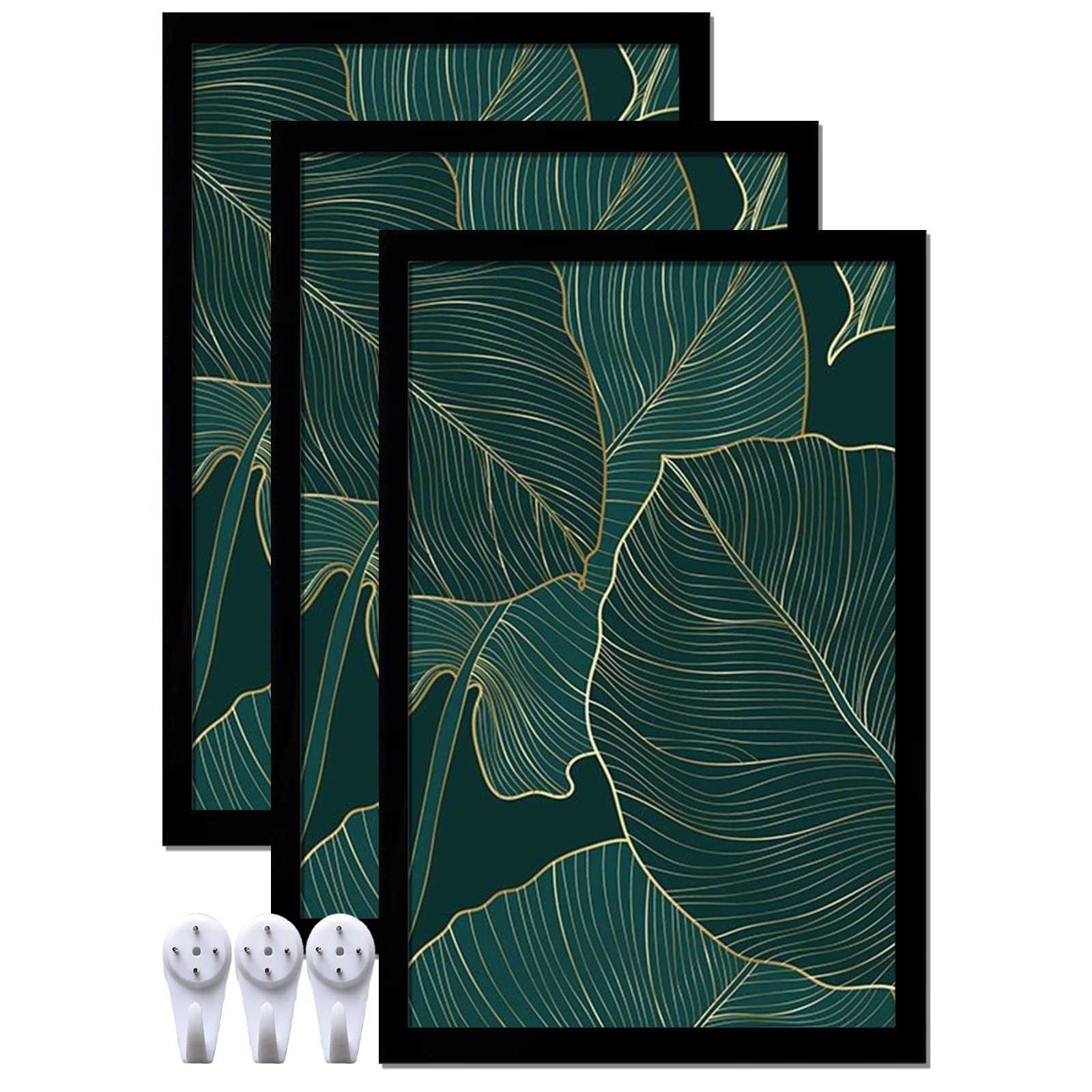 keibiubu Black 11x17 Picture Frame Set of 3, High Transparent Picture Frames for 11 x 17 Photo Poster Certificate Canvas Collage