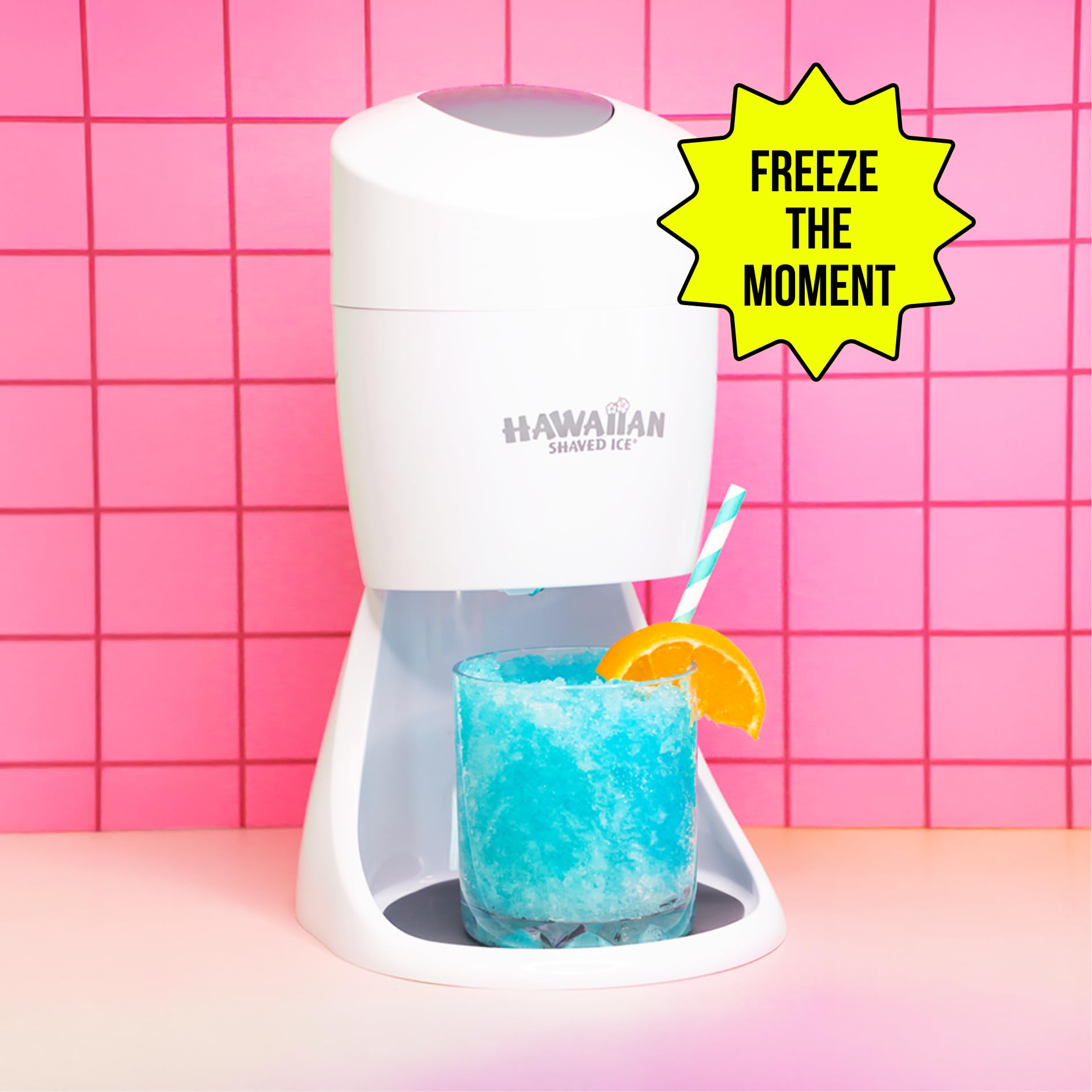 Hawaiian Shaved Ice S900A Shaved Ice and Snow Cone Machine with 6 Flavor Syrup Pack and Accessories