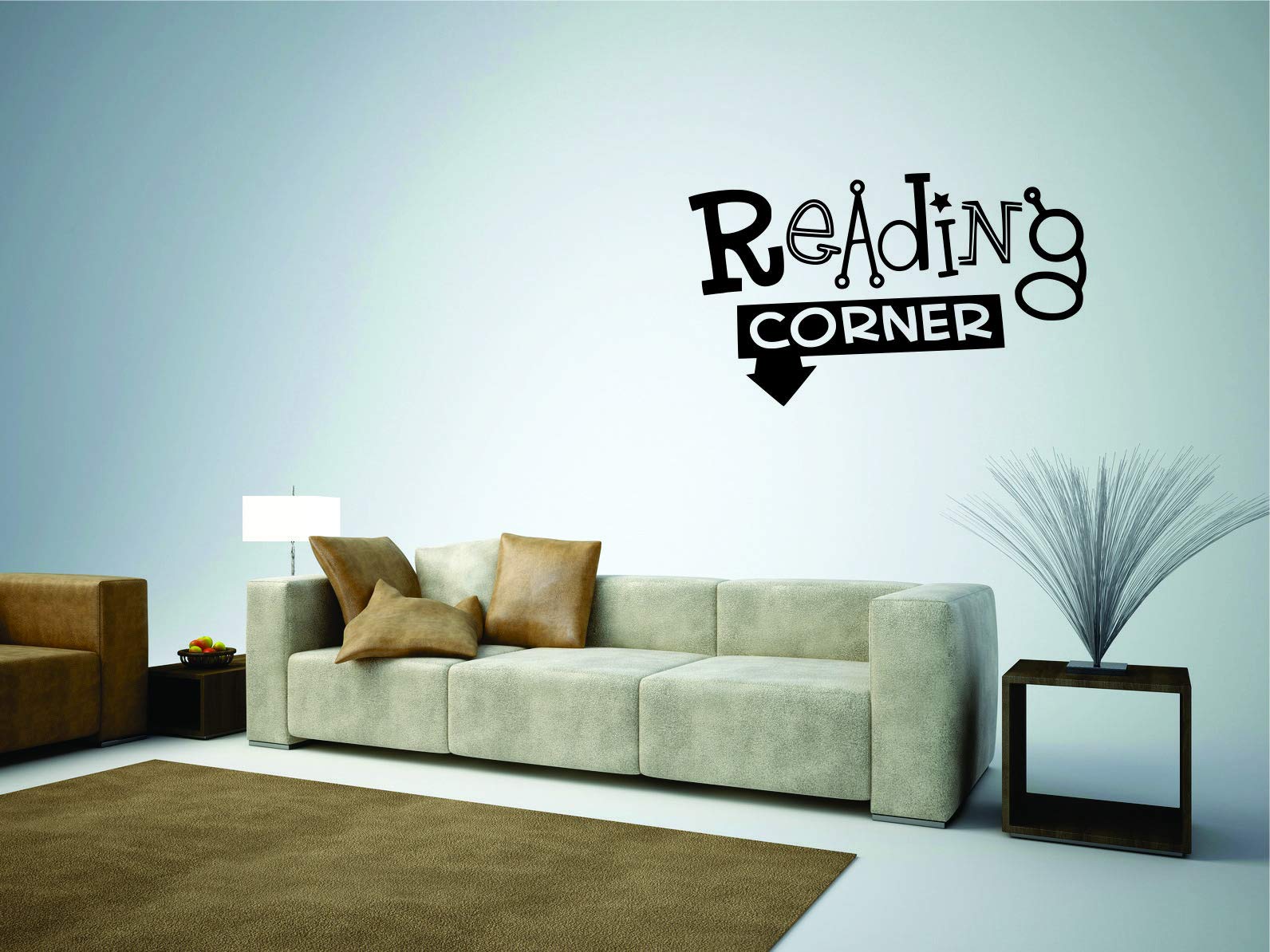 Reading Corner School Daycare Preschool Classroom Library Teacher Kids Students Boy Girl Wall Decal Sticker Size: 10 Inches X 20